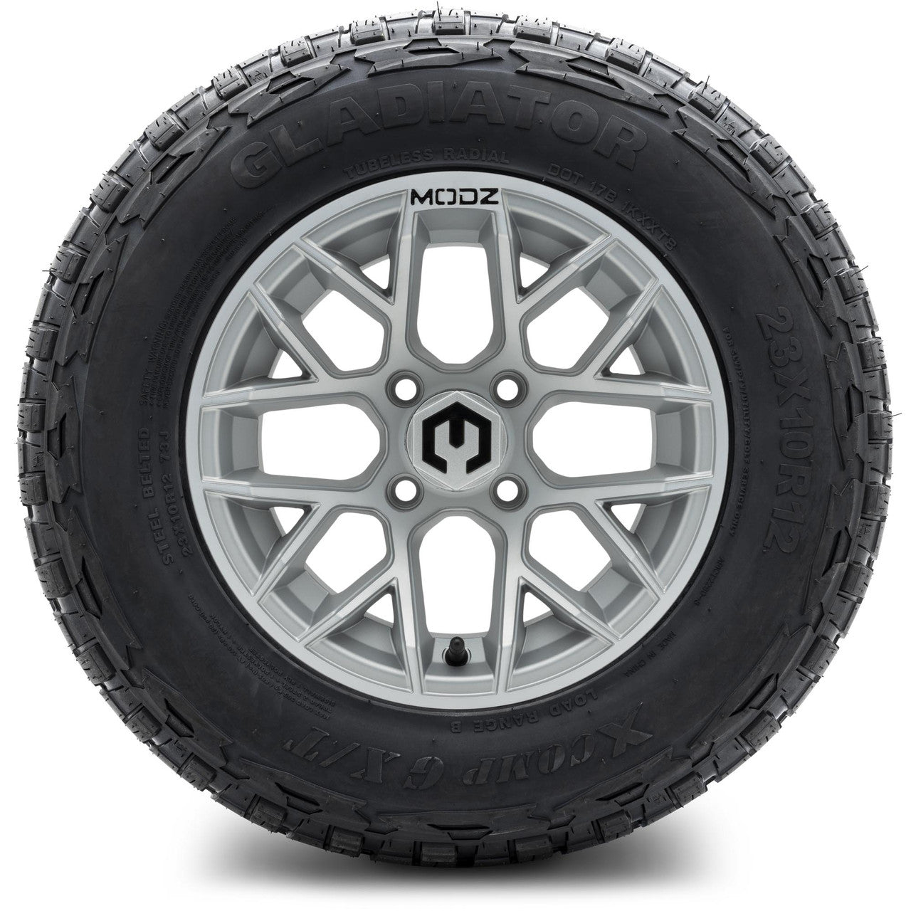 MODZ® 12" Matrix Silver - Lifted Tires and Wheels Combo