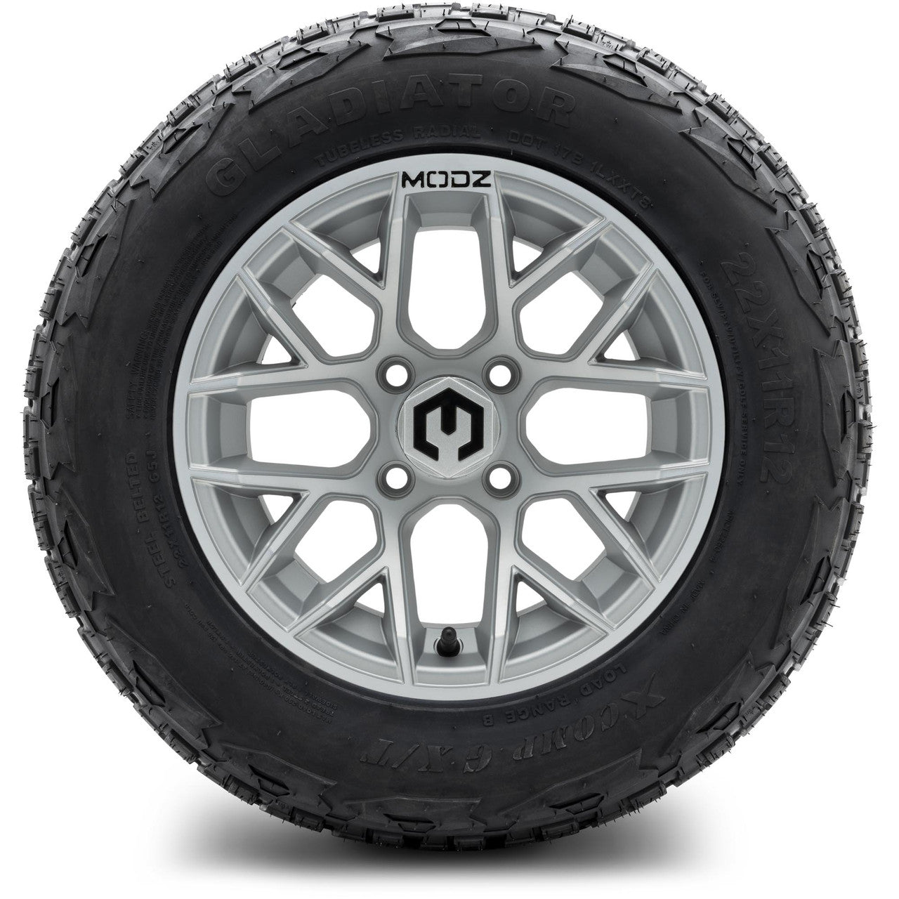 MODZ® 12" Matrix Silver - Lifted Tires and Wheels Combo