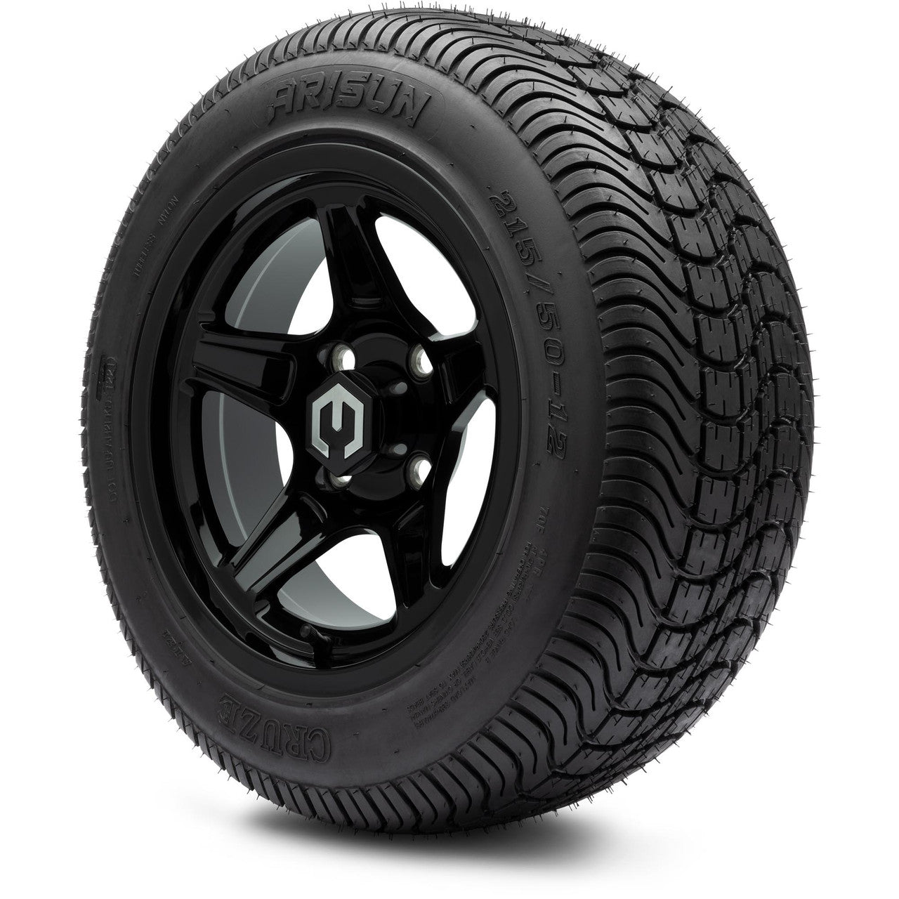 MODZ® 12" Drift Glossy Black - LowPro Tires and Wheels Combo