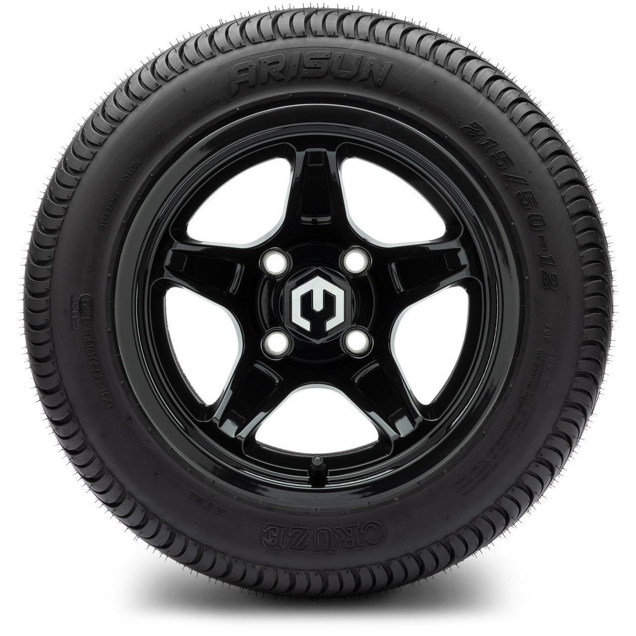 MODZ® 12" Drift Glossy Black - LowPro Tires and Wheels Combo