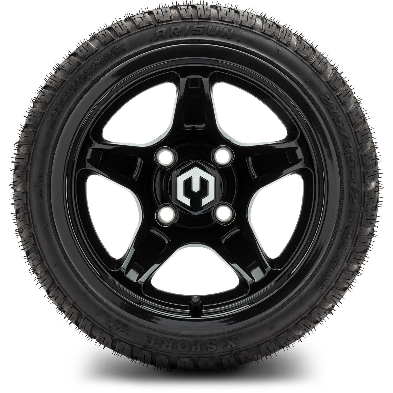 MODZ® 12" Drift Glossy Black - LowPro Tires and Wheels Combo
