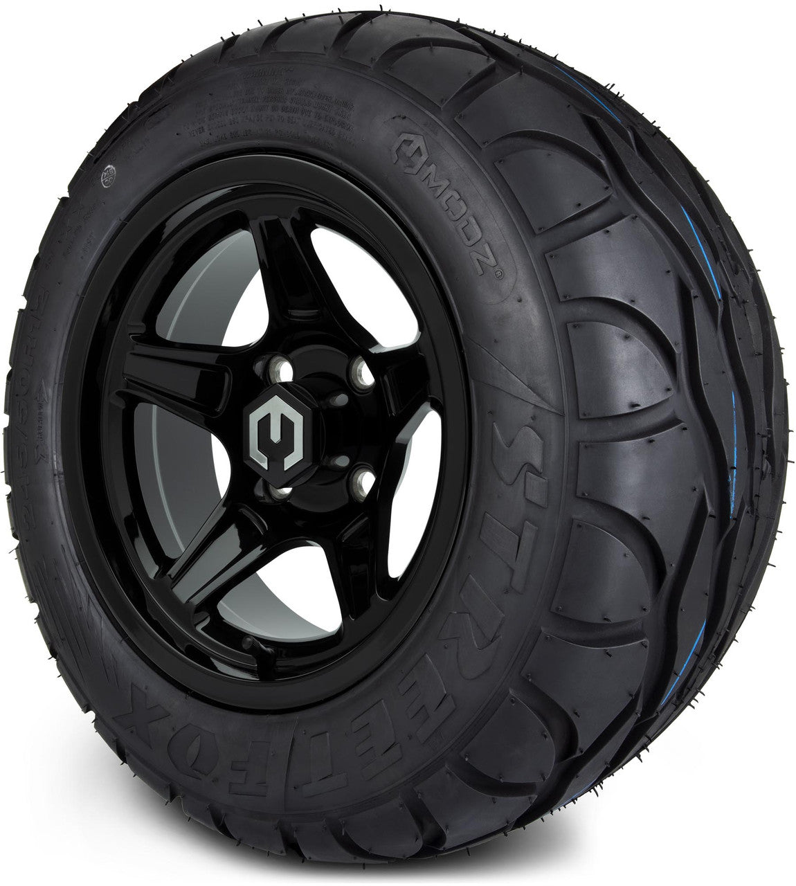 MODZ® 12" Drift Glossy Black - LowPro Tires and Wheels Combo