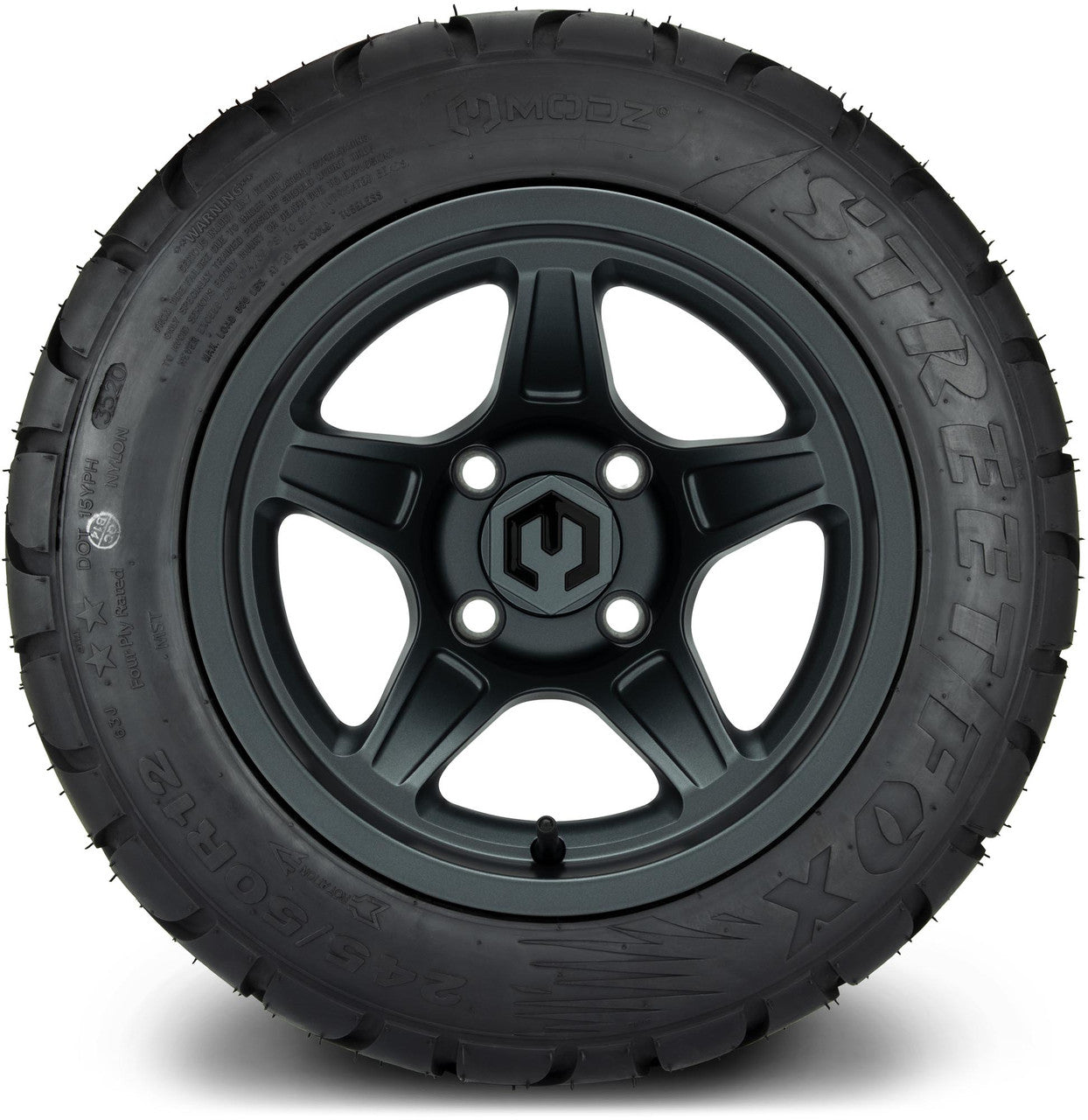 MODZ® 12" Drift Gunmetal - LowPro Tires and Wheels Combo