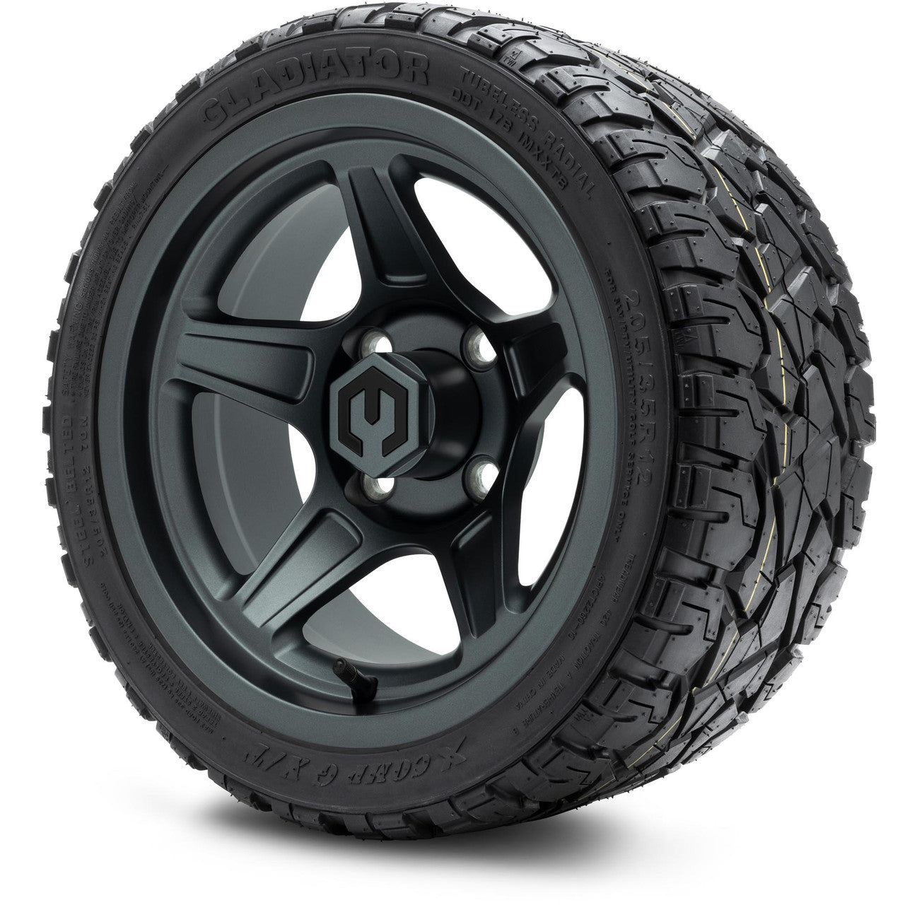 MODZ® 12" Drift Gunmetal - LowPro Tires and Wheels Combo