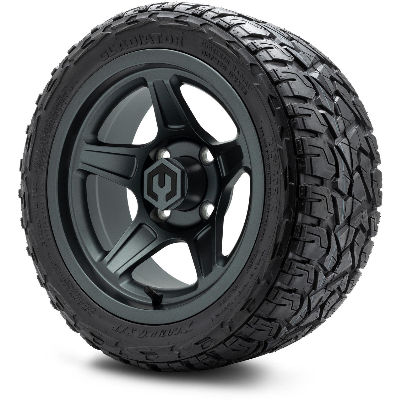 MODZ® 12" Drift Gunmetal - LowPro Tires and Wheels Combo