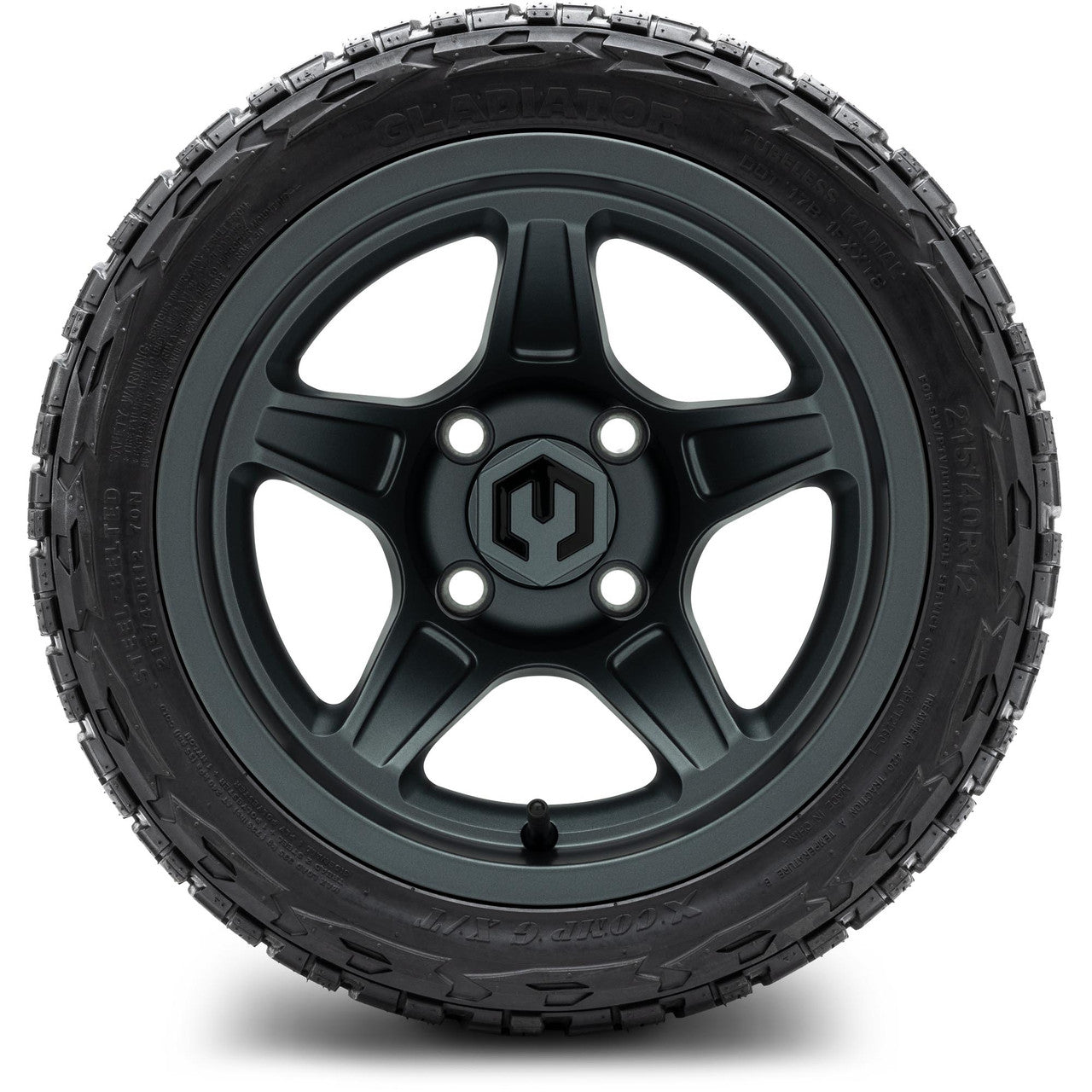 MODZ® 12" Drift Gunmetal - LowPro Tires and Wheels Combo