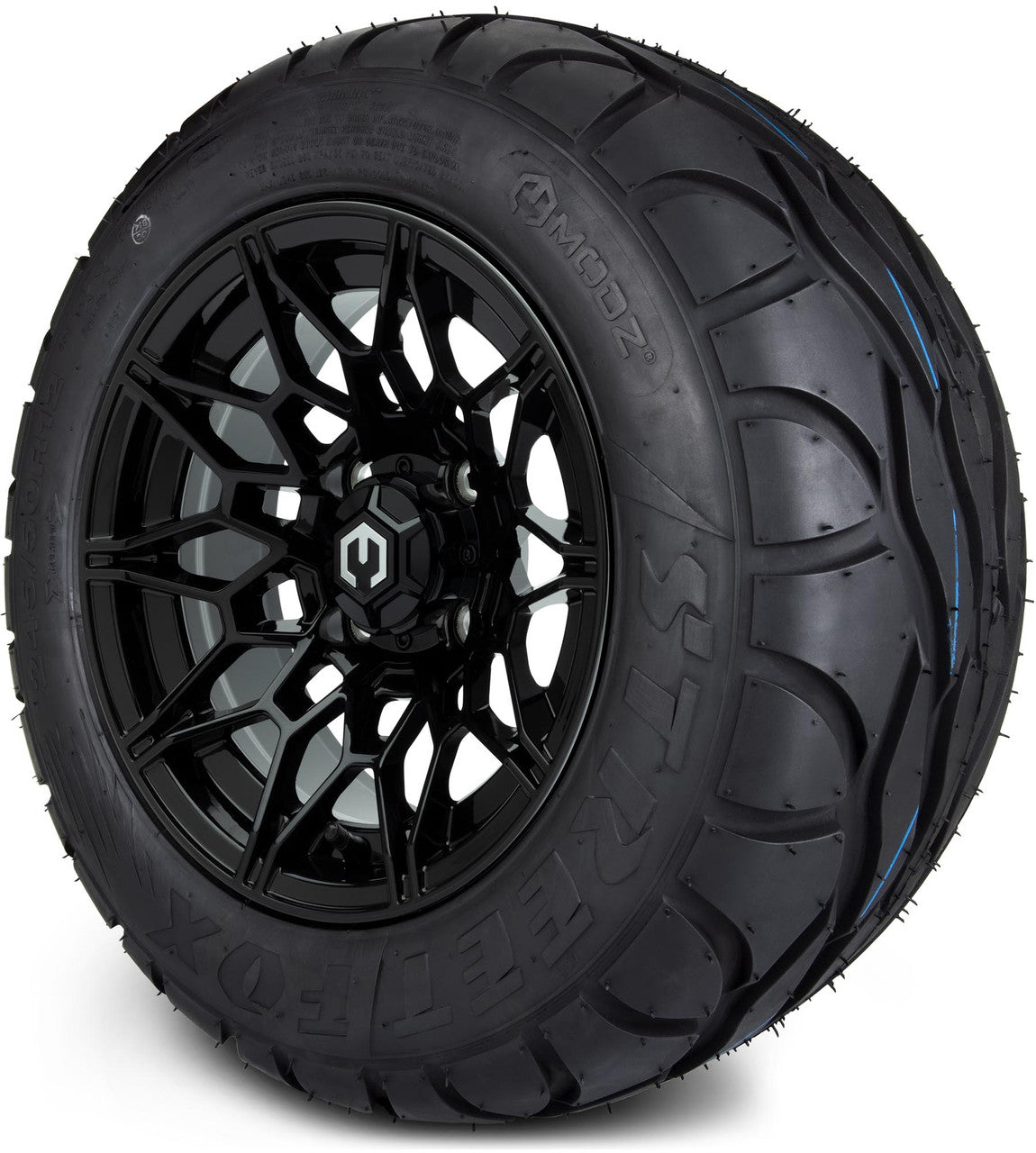 MODZ® 12" Galaxy Glossy Black - LowPro Tires and Wheels Combo