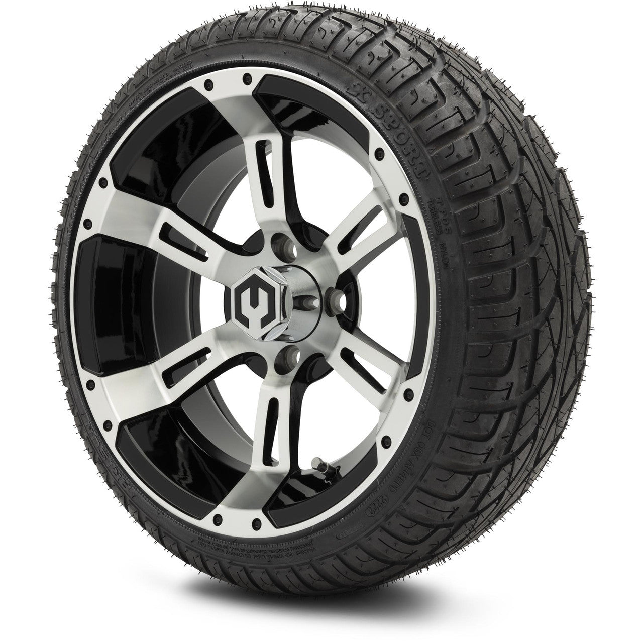 MODZ® 14" Ambush Machined Black - LowPro Street Tire and Wheels Combo