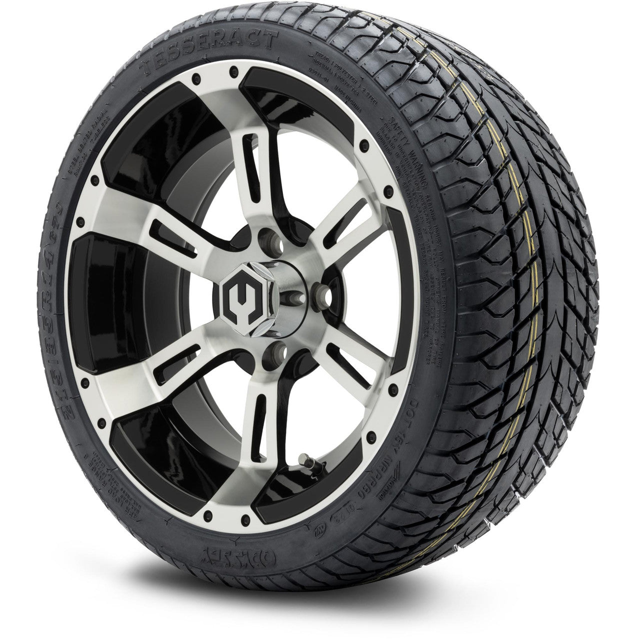 MODZ® 14" Ambush Machined Black - LowPro Street Tire and Wheels Combo