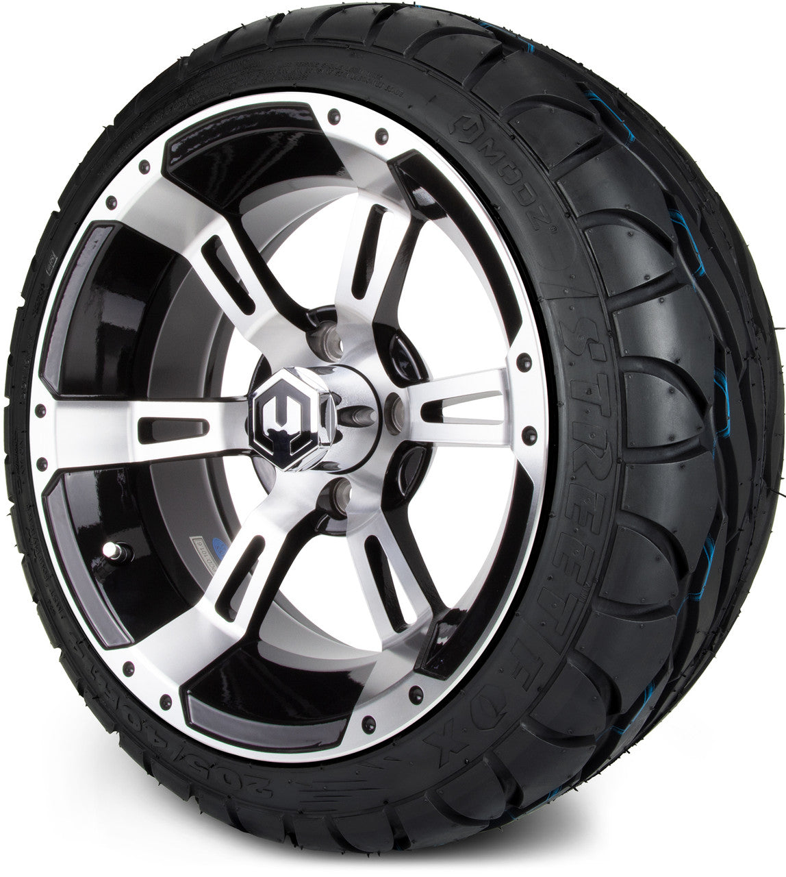 MODZ® 14" Ambush Machined Black - LowPro Street Tire and Wheels Combo