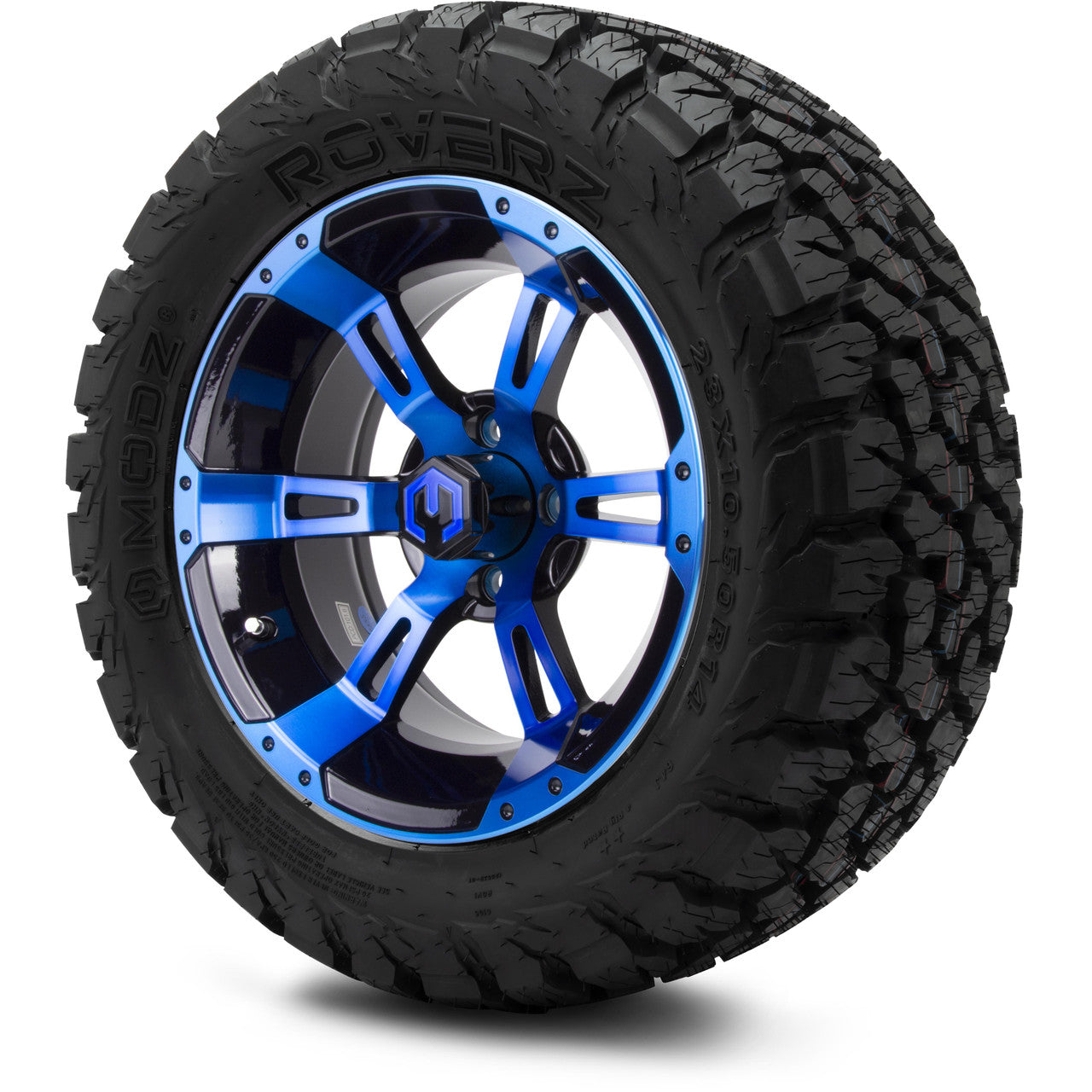 MODZ® 14" Ambush Blue and Black - Lifted Tires and Wheels Combo