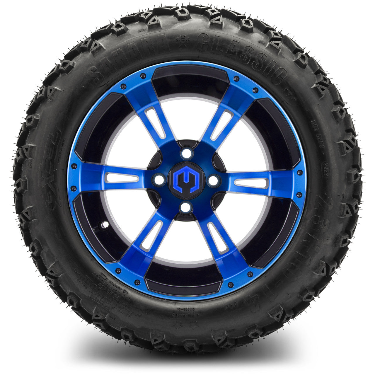 MODZ® 14" Ambush Blue and Black - Lifted Tires and Wheels Combo