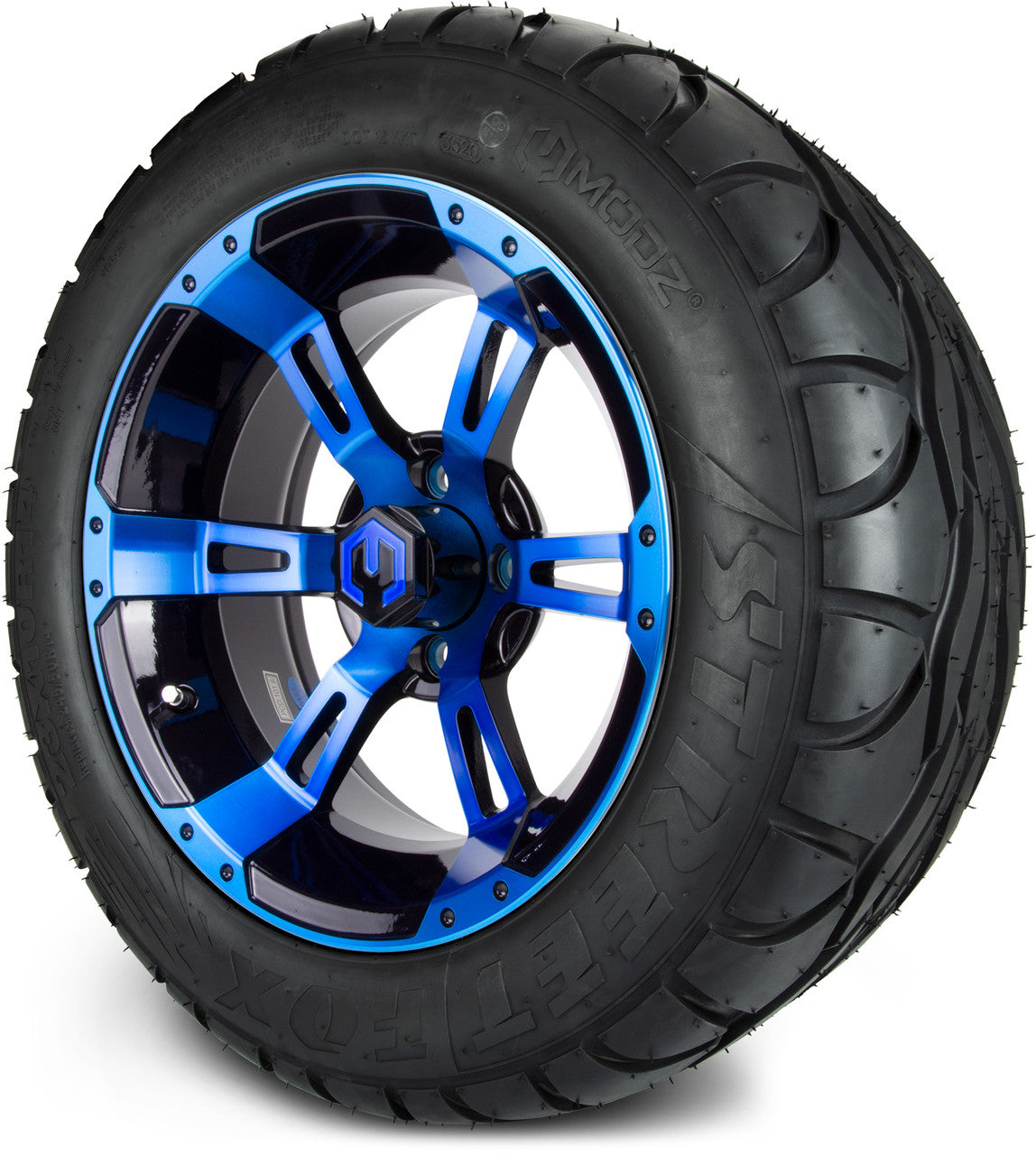 MODZ® 14" Ambush Blue and Black - Lifted Tires and Wheels Combo