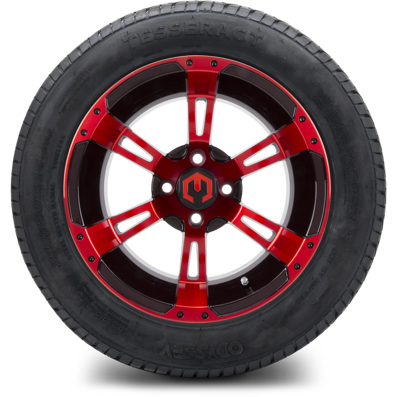 MODZ® 14" Ambush Red and Black - Lifted Tires and Wheels Combo