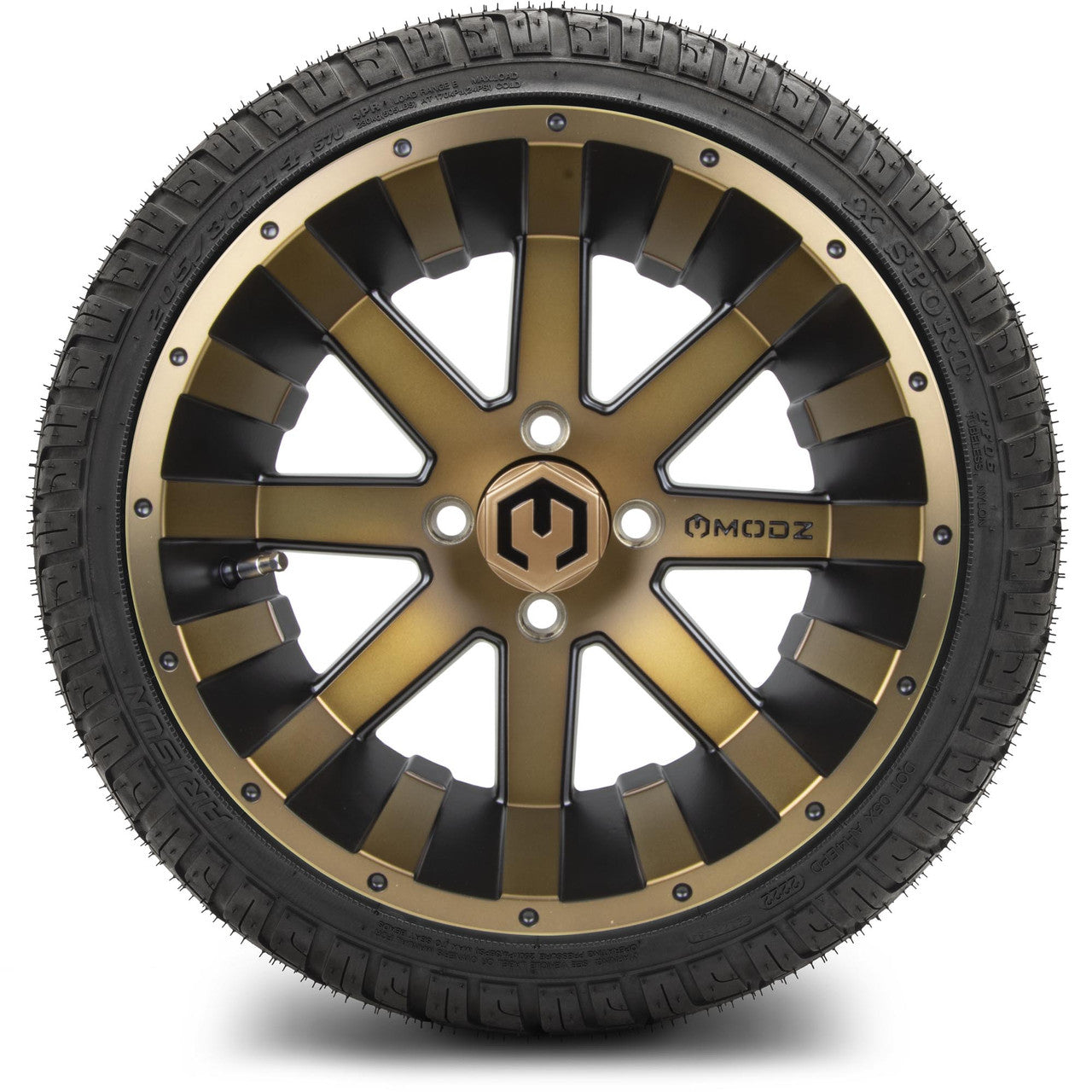 MODZ® 14" Assault Matte Bronze - LowPro Street Tire and Wheels Combo