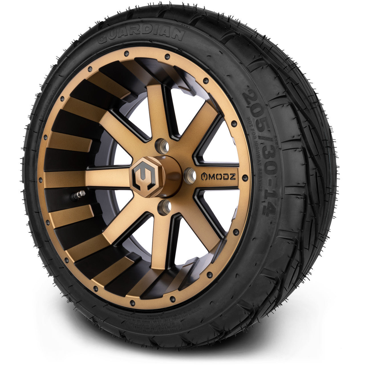 MODZ® 14" Assault Matte Bronze - LowPro Street Tire and Wheels Combo