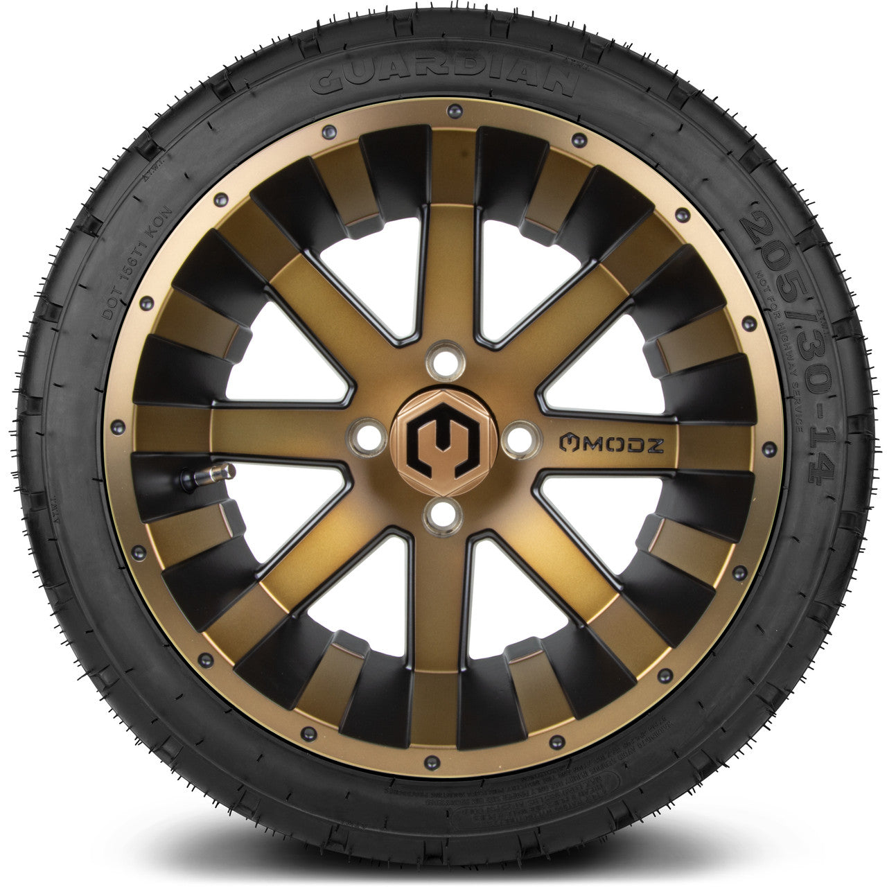 MODZ® 14" Assault Matte Bronze - LowPro Street Tire and Wheels Combo