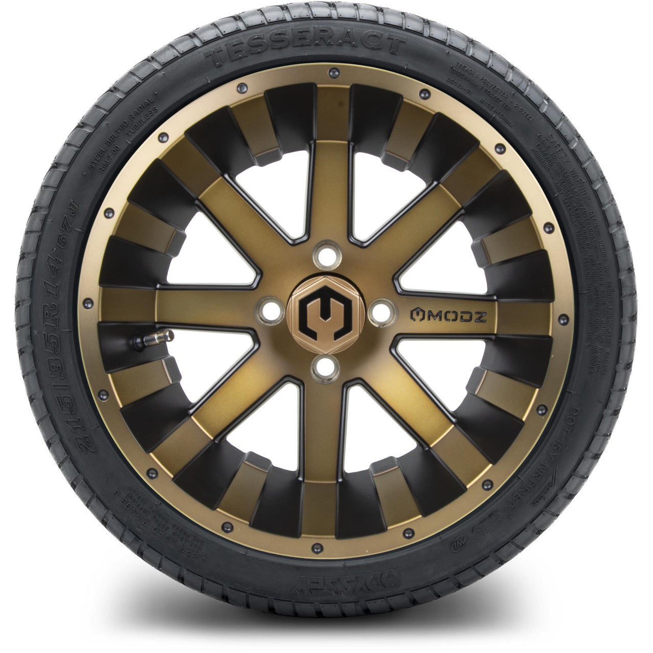 MODZ® 14" Assault Matte Bronze - LowPro Street Tire and Wheels Combo
