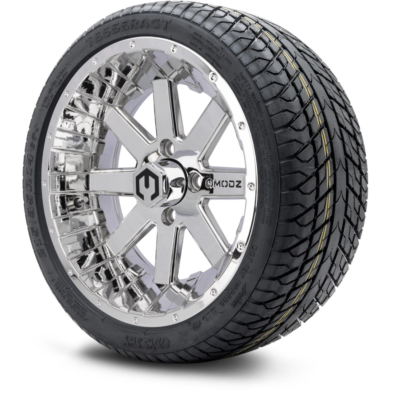 MODZ® 14" Assault Chrome - LowPro Street Tire and Wheels Combo