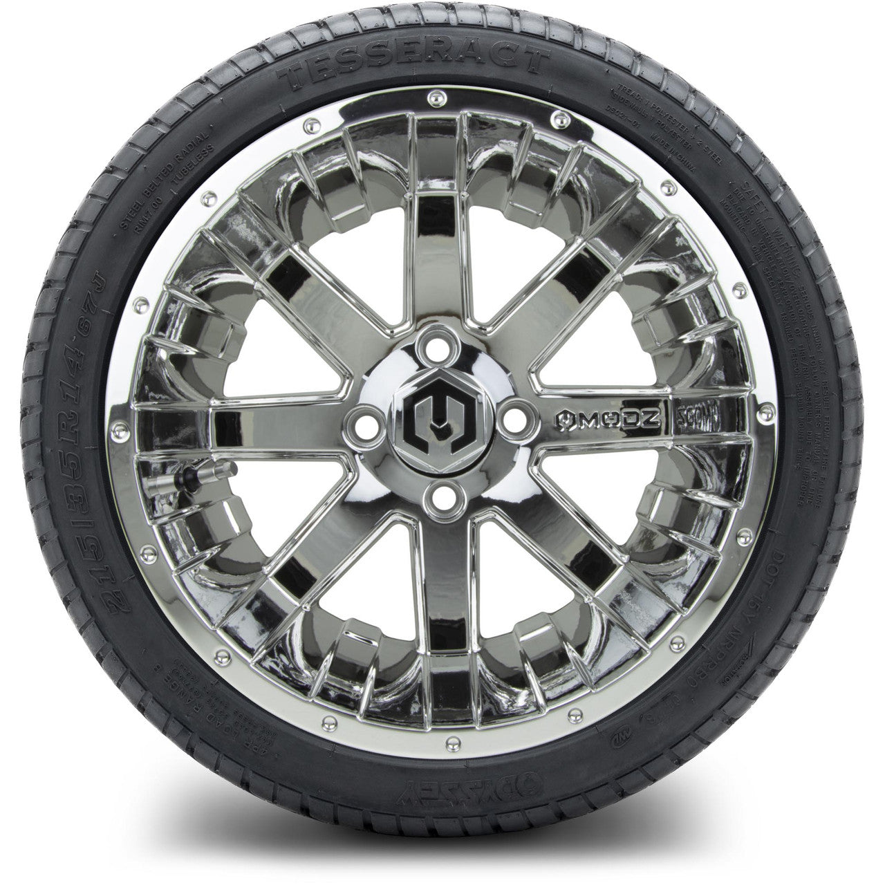 MODZ® 14" Assault Chrome - LowPro Street Tire and Wheels Combo