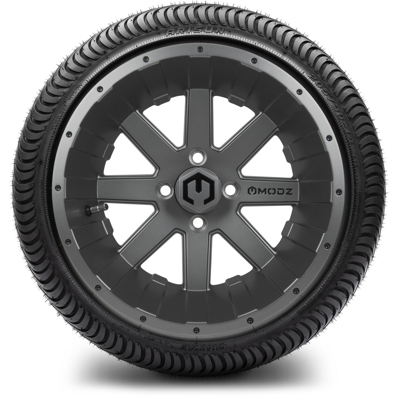 MODZ® 14" Assault Gunmetal - LowPro Street Tire and Wheels Combo