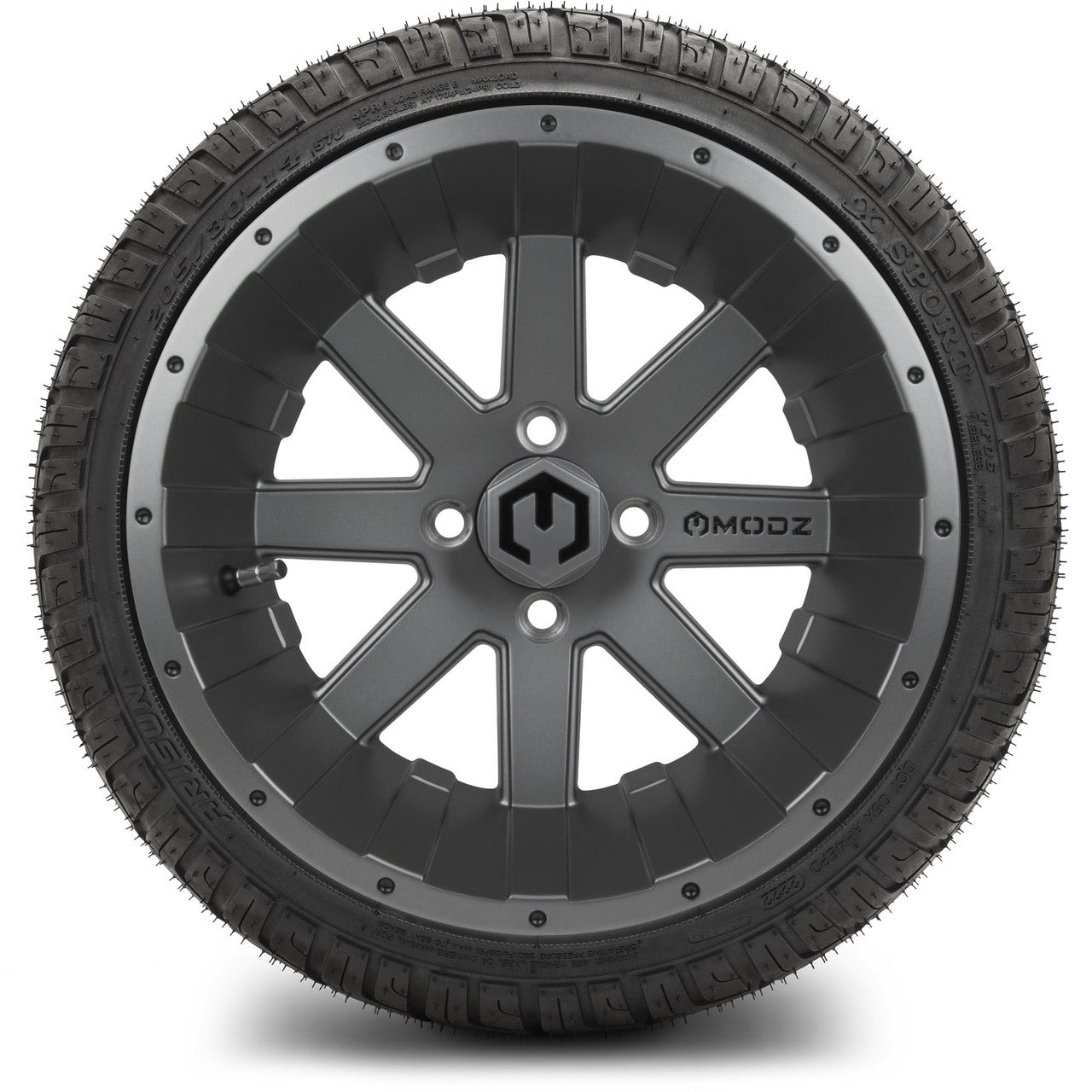 MODZ® 14" Assault Gunmetal - LowPro Street Tire and Wheels Combo