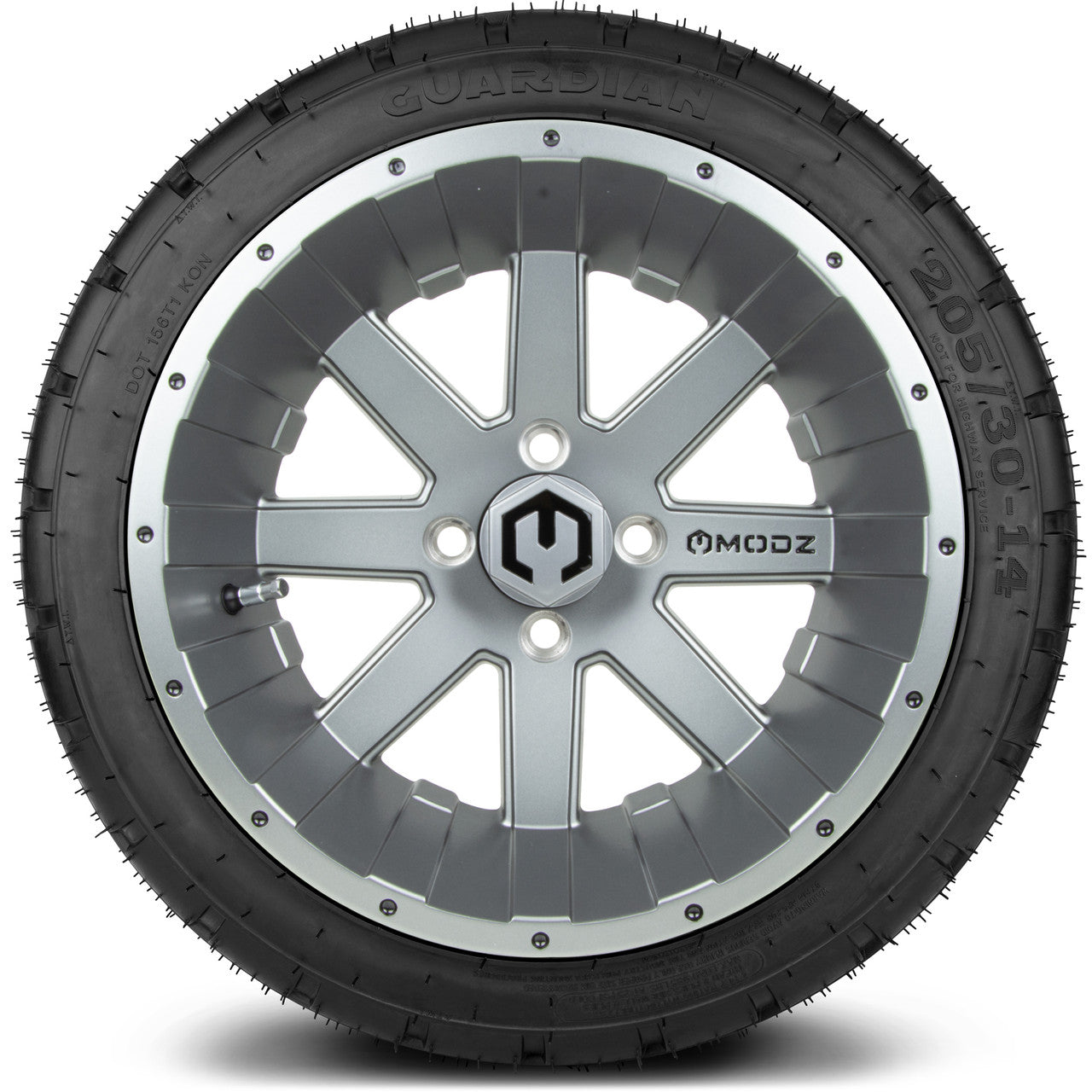 MODZ® 14" Assault Gunmetal - LowPro Street Tire and Wheels Combo