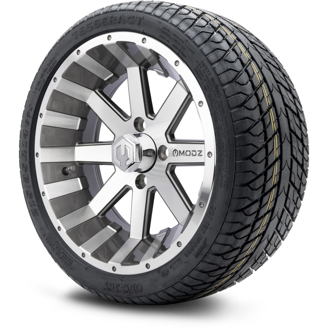 MODZ® 14" Assault Machined Gunmetal - LowPro Street Tire and Wheels Combo