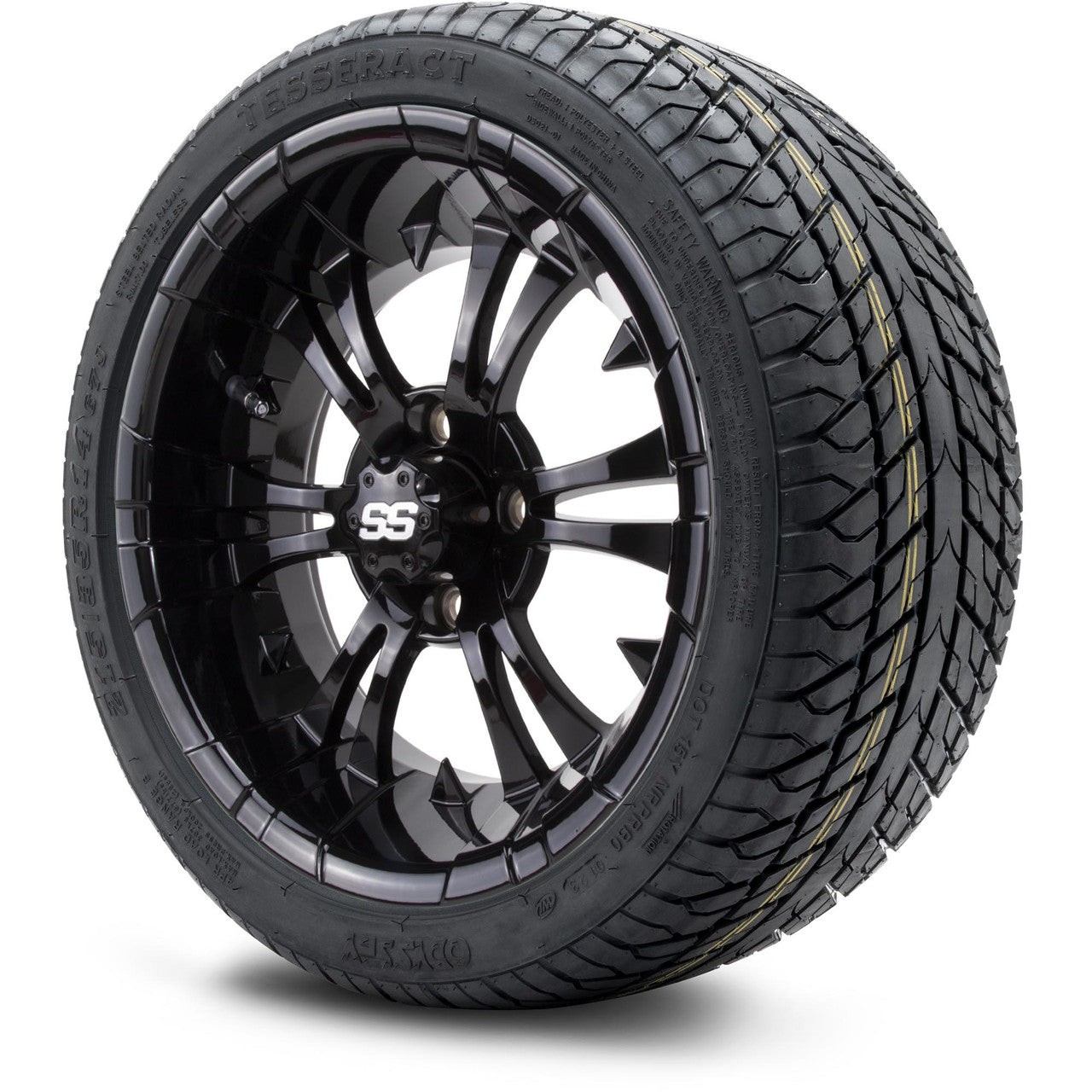 MODZ® 14" Vampire Glossy Black - Low Profile Tires and Wheels Combo