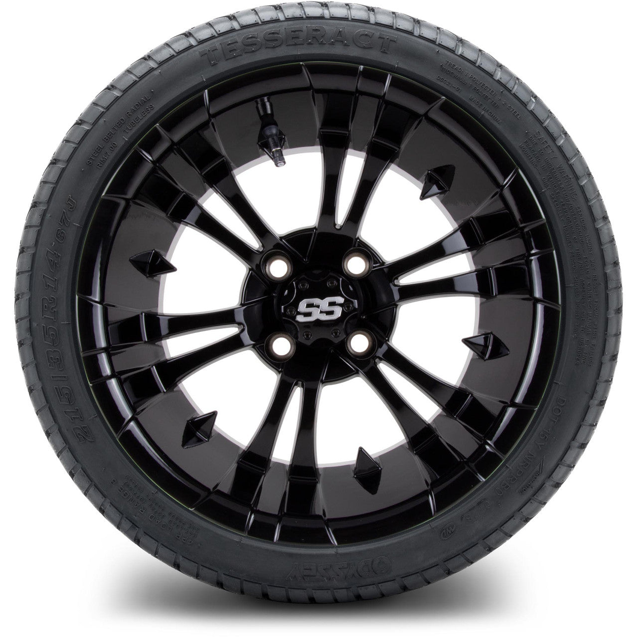 MODZ® 14" Vampire Glossy Black - Low Profile Tires and Wheels Combo