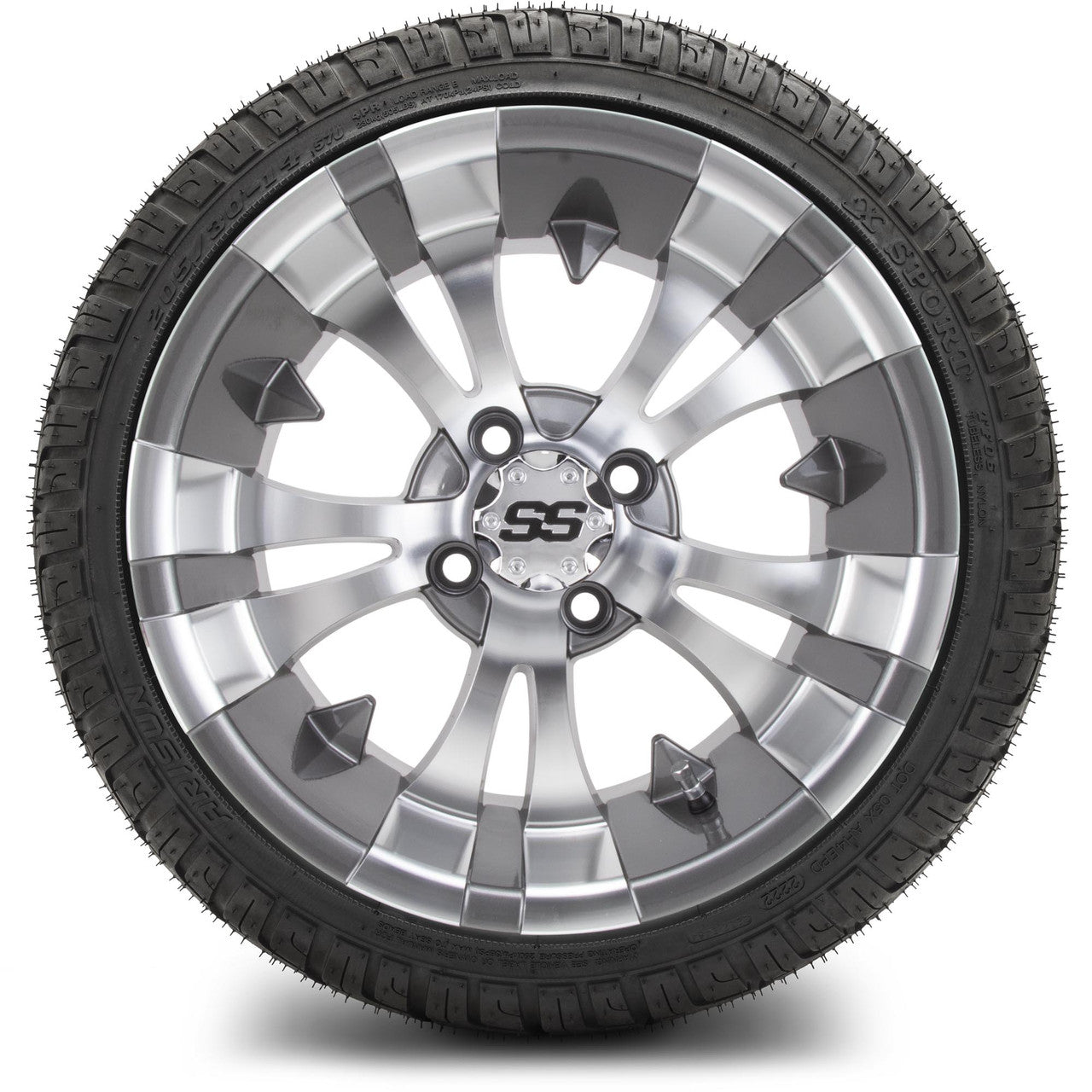 MODZ® 14" Vampire Gunmetal - Low Profile Tires and Wheels Combo