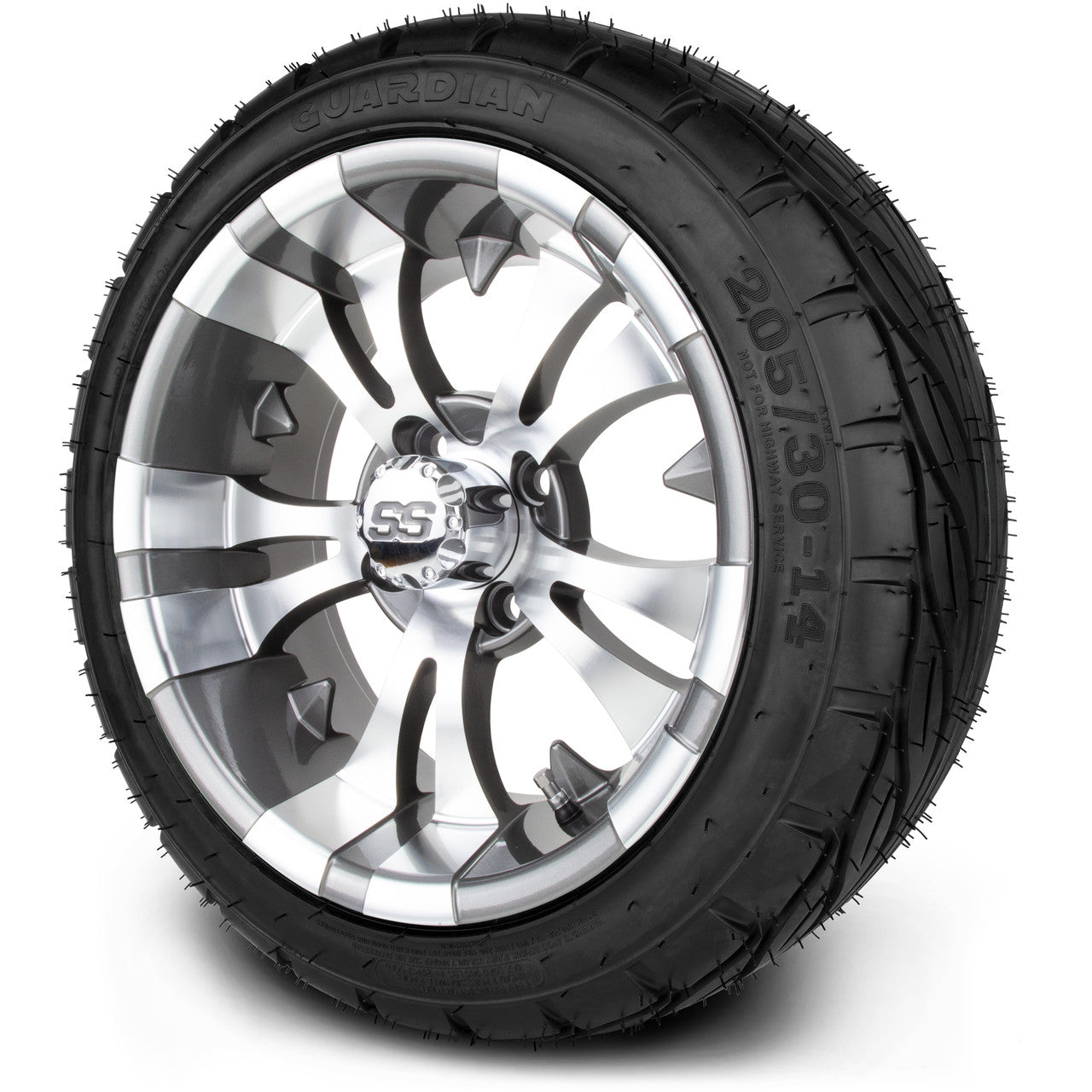MODZ® 14" Vampire Gunmetal - Low Profile Tires and Wheels Combo