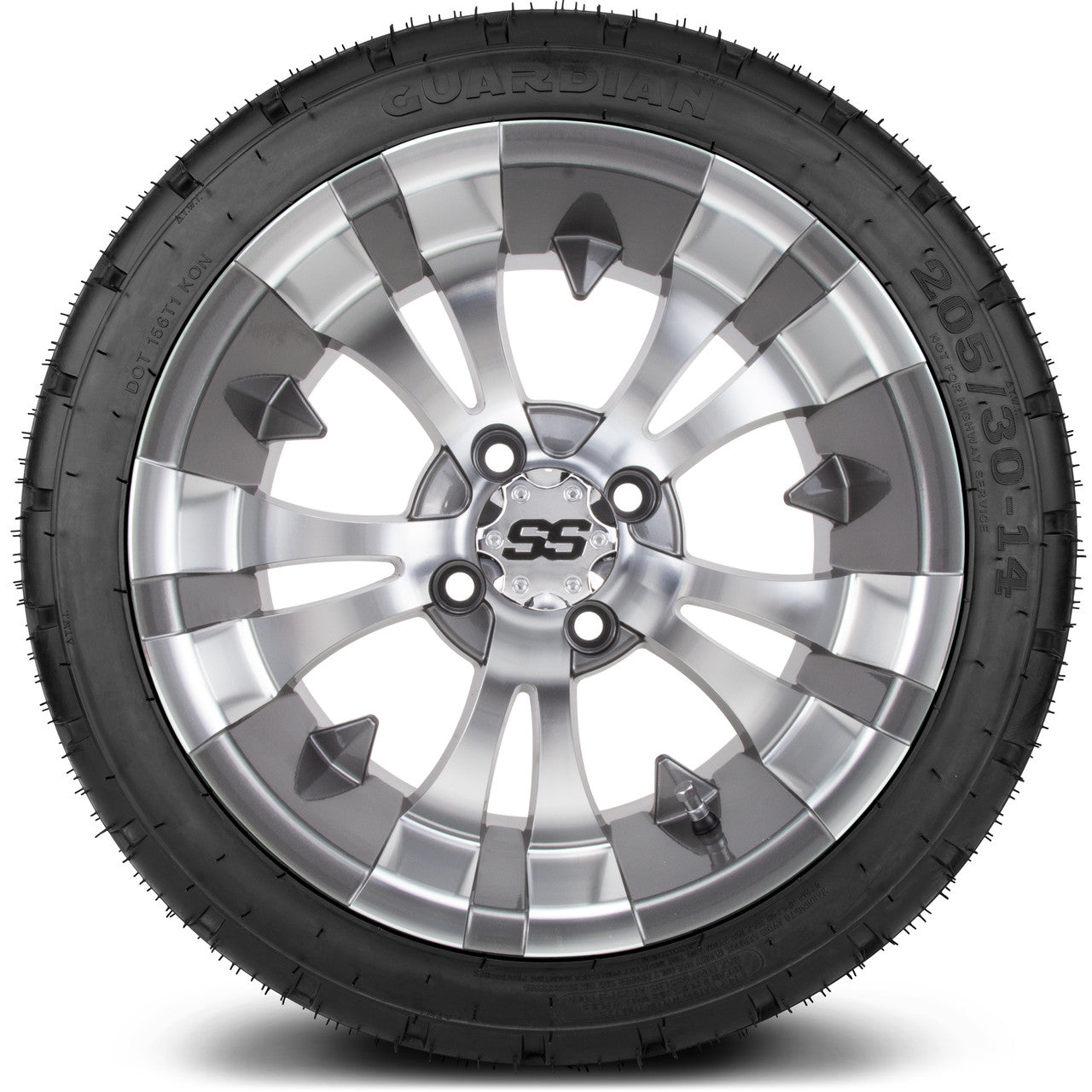 MODZ® 14" Vampire Gunmetal - Low Profile Tires and Wheels Combo