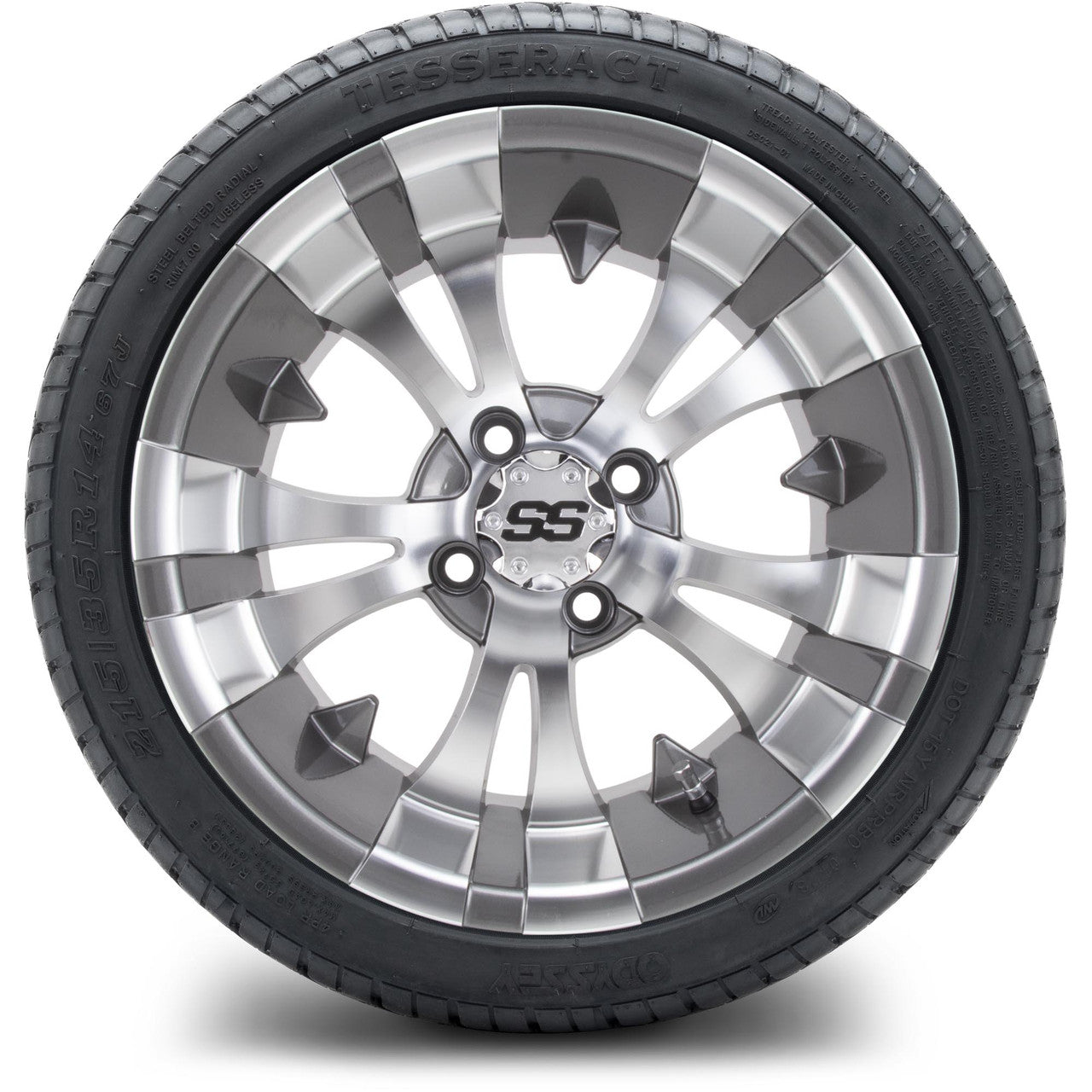 MODZ® 14" Vampire Gunmetal - Low Profile Tires and Wheels Combo