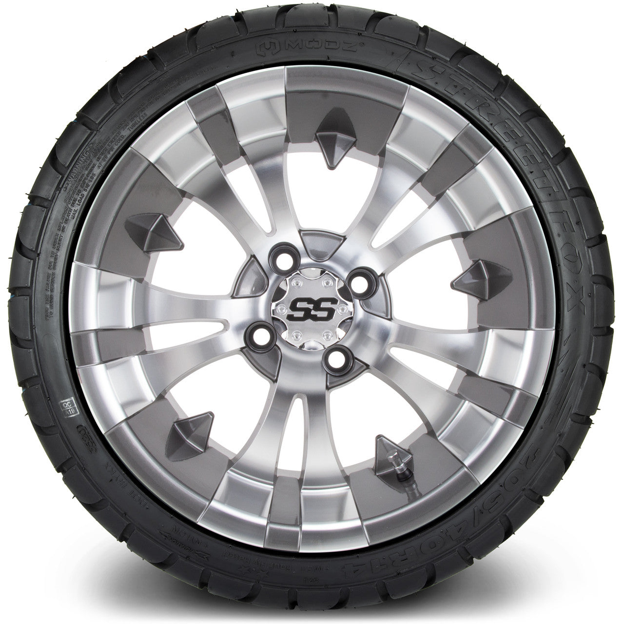MODZ® 14" Vampire Gunmetal - Low Profile Tires and Wheels Combo