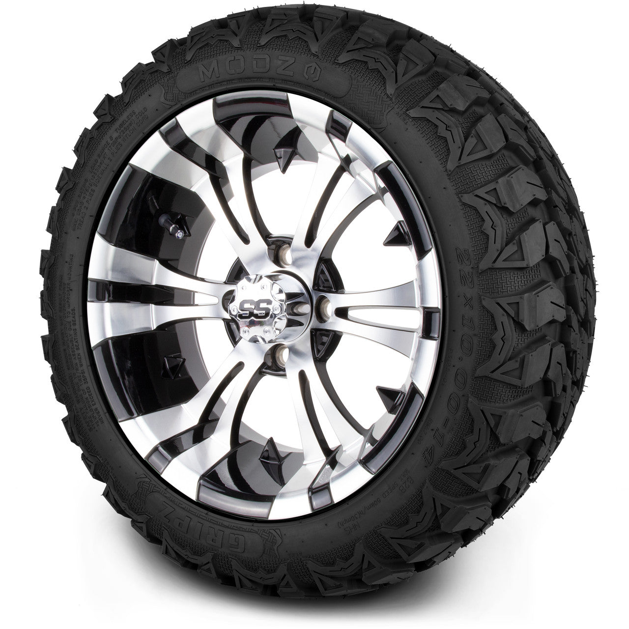 MODZ® 14" Vampire Machined Black Lifted Tire and Wheel Combo