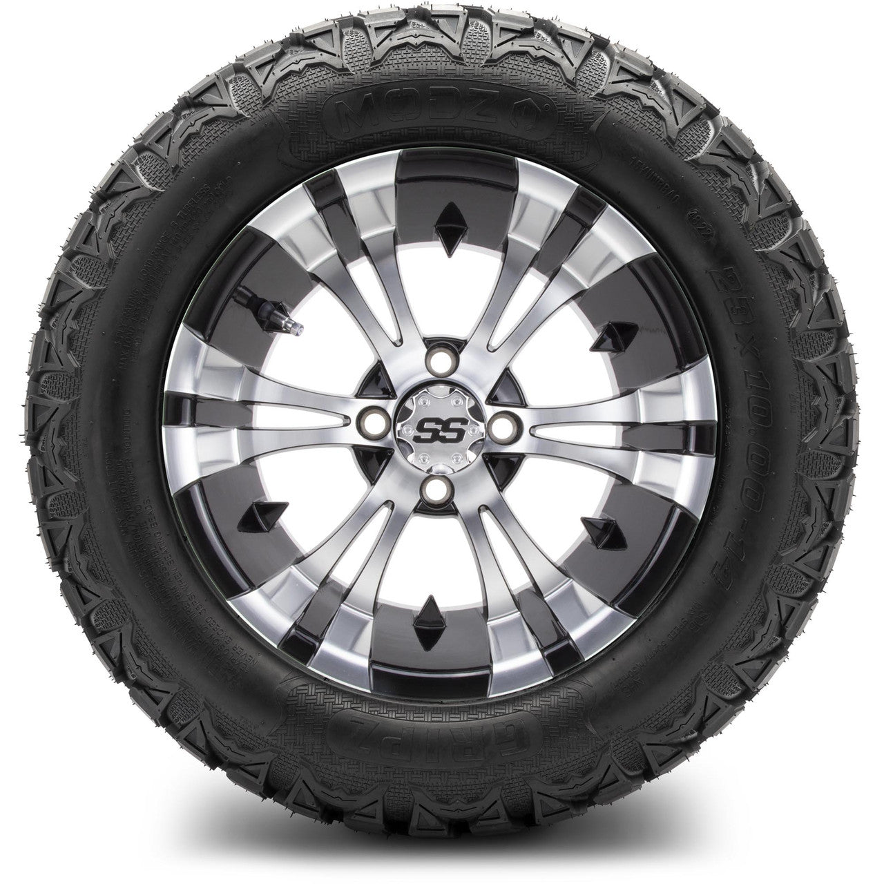MODZ® 14" Vampire Machined Black Lifted Tire and Wheel Combo