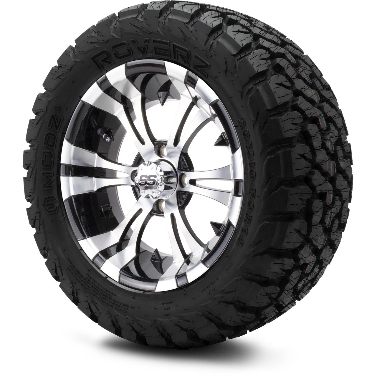 MODZ® 14" Vampire Machined Black Lifted Tire and Wheel Combo
