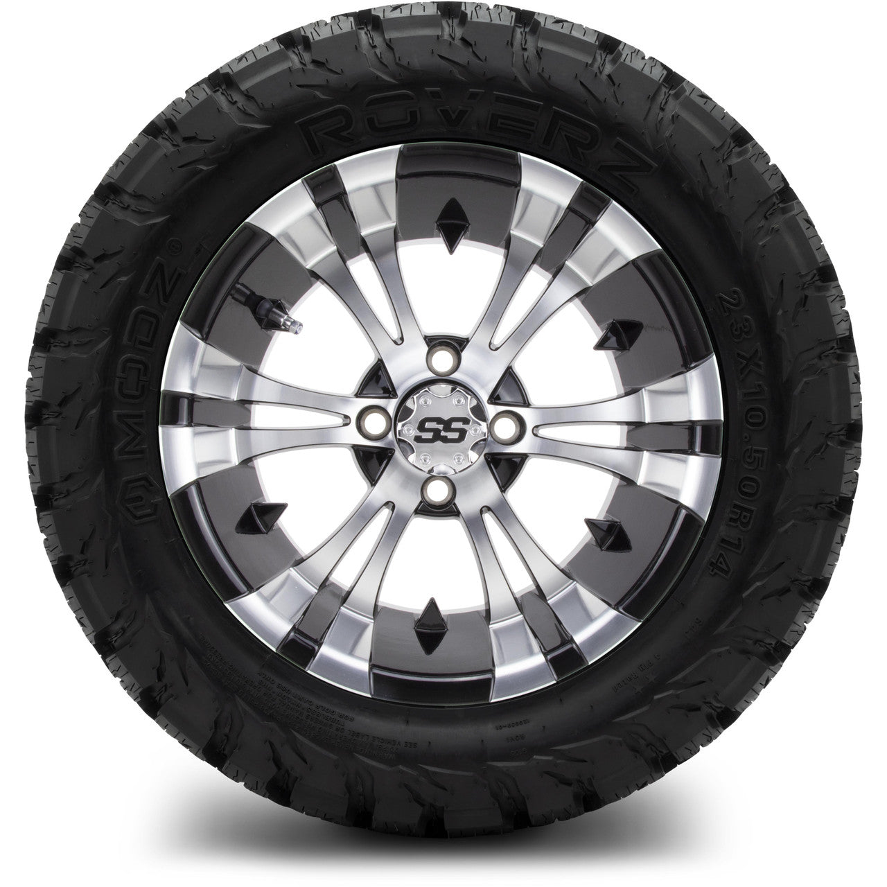 MODZ® 14" Vampire Machined Black Lifted Tire and Wheel Combo