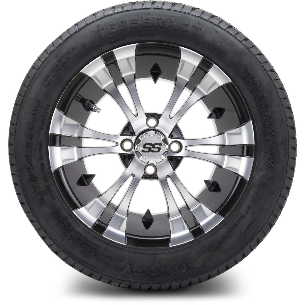 MODZ® 14" Vampire Machined Black Lifted Tire and Wheel Combo