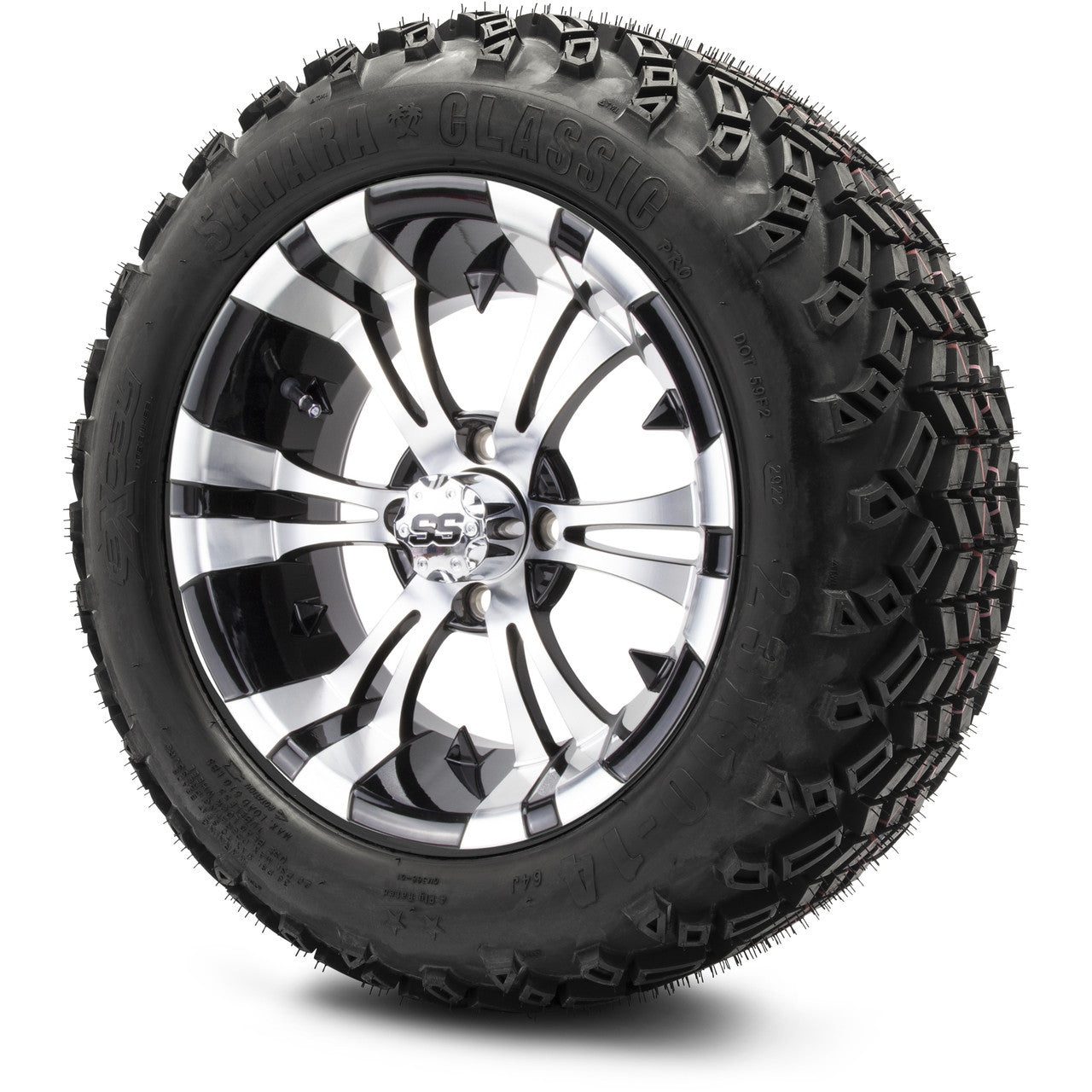 MODZ® 14" Vampire Machined Black Lifted Tire and Wheel Combo