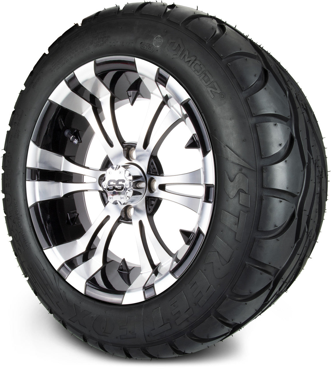 MODZ® 14" Vampire Machined Black Lifted Tire and Wheel Combo