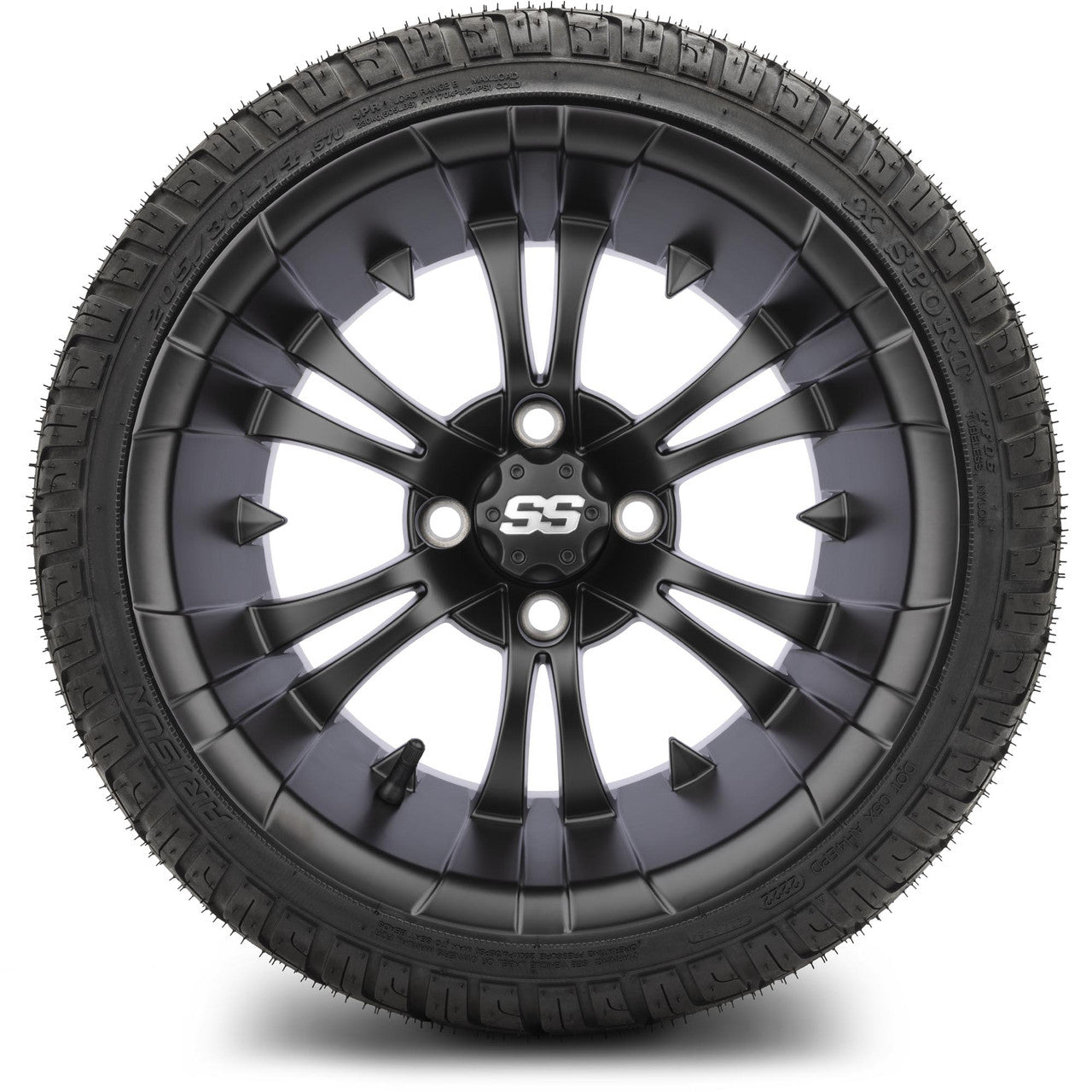 MODZ® 14" Vampire Matte Black Low Profile Tire and Wheel Combo