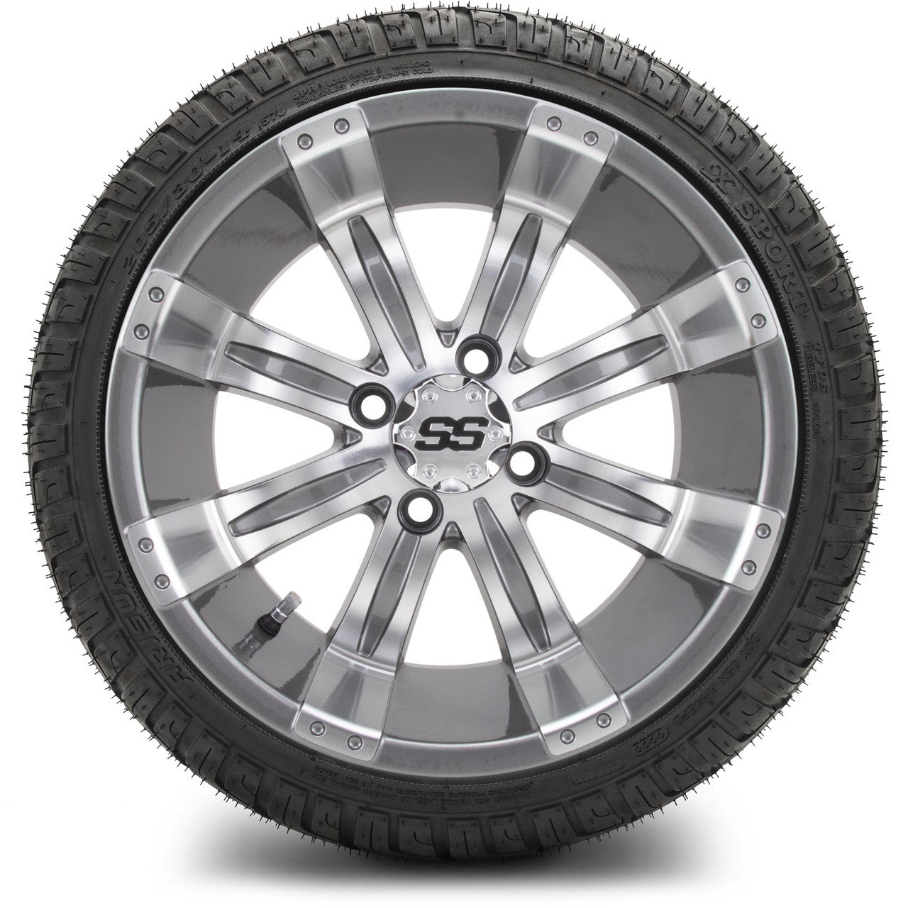 MODZ® 14" Tempest Gunmetal - Low Profile Tires and Wheels Combo