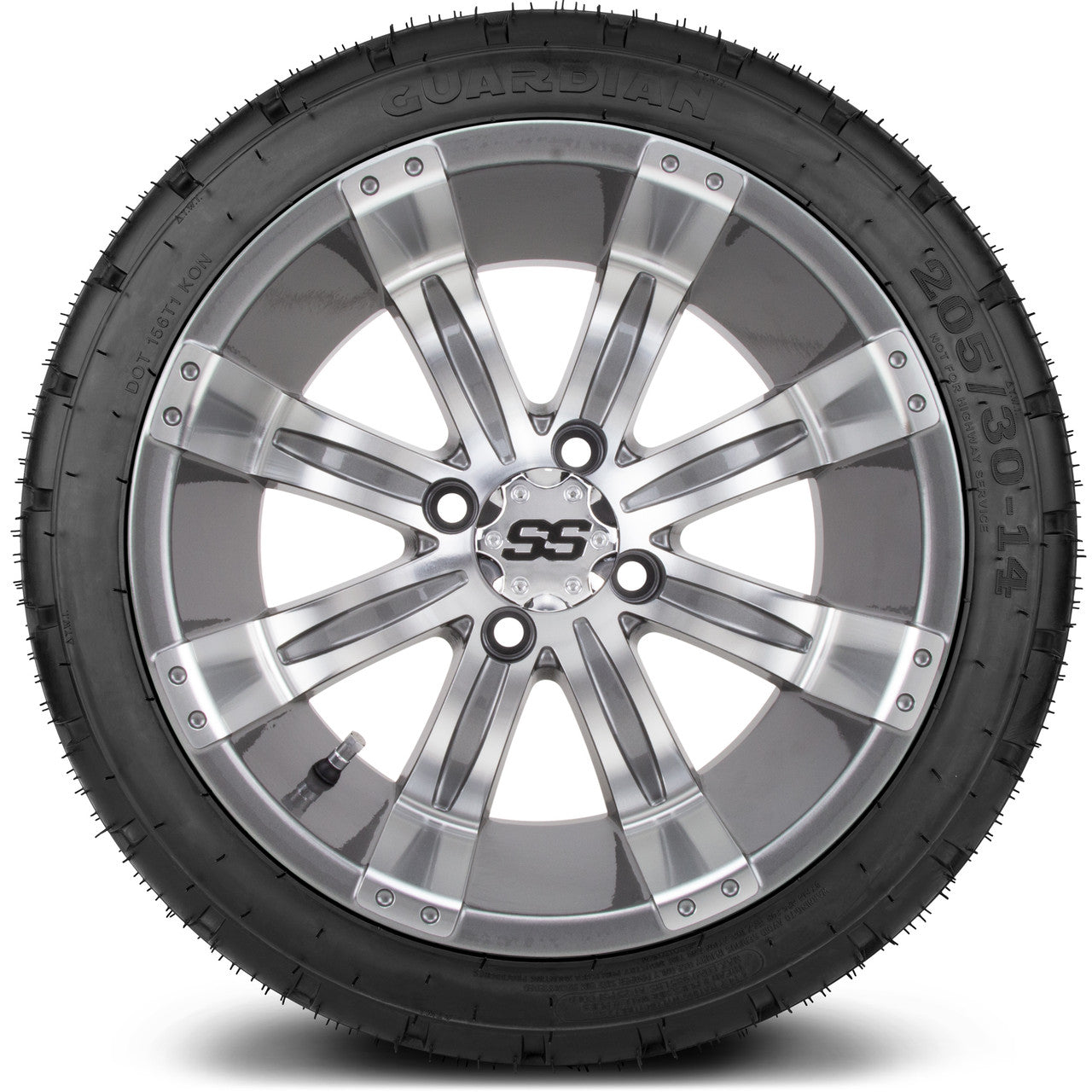 MODZ® 14" Tempest Gunmetal - Low Profile Tires and Wheels Combo