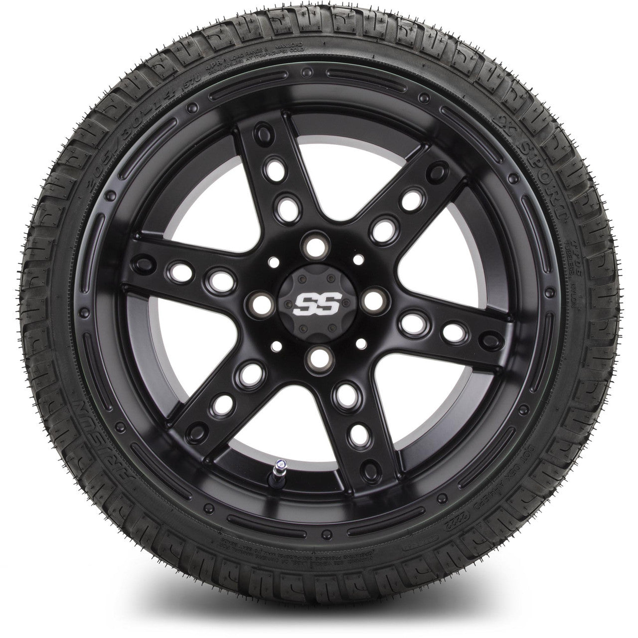 MODZ® 14" Reef Matte Black Low Profile Tires and Wheels Combo