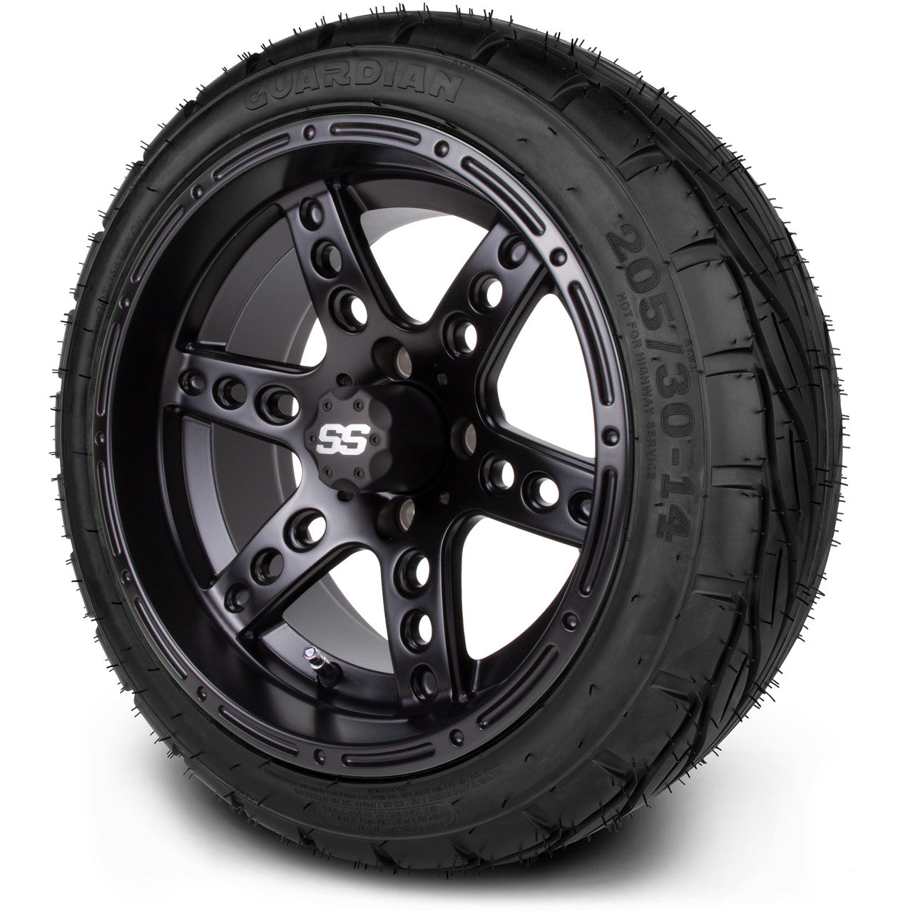MODZ® 14" Reef Matte Black Low Profile Tires and Wheels Combo