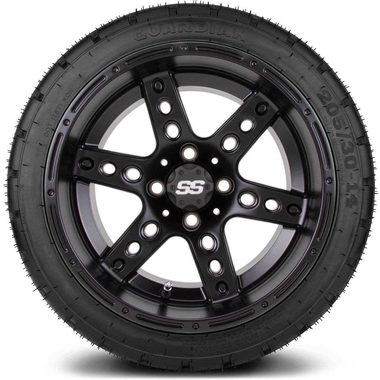MODZ® 14" Reef Matte Black Low Profile Tires and Wheels Combo