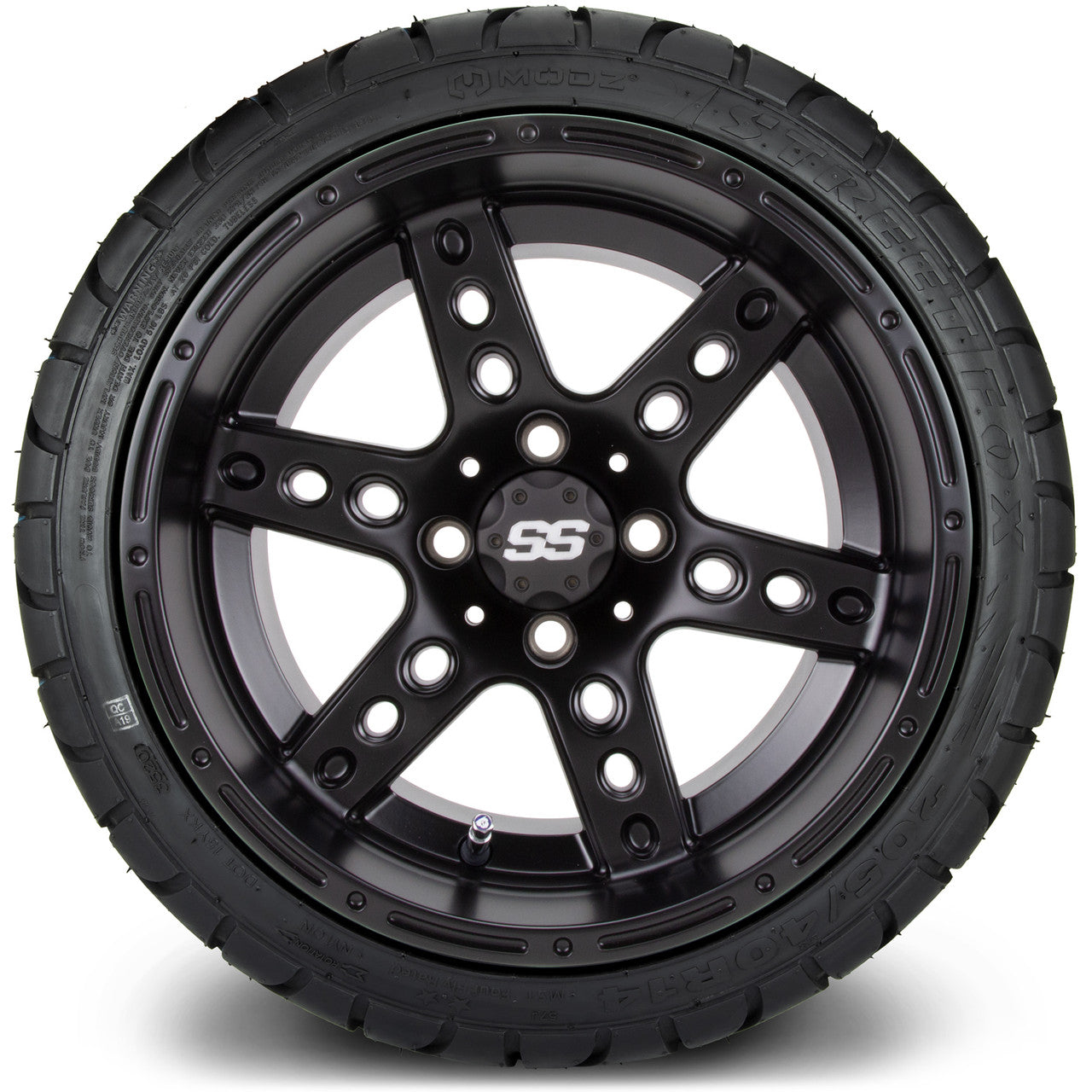 MODZ® 14" Reef Matte Black Low Profile Tires and Wheels Combo