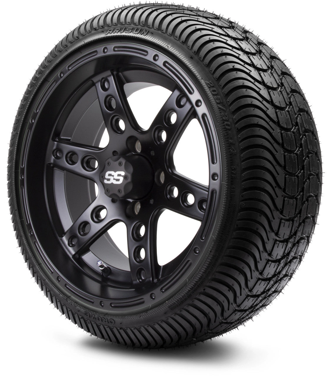 MODZ® 14" Reef Matte Black Low Profile Tires and Wheels Combo